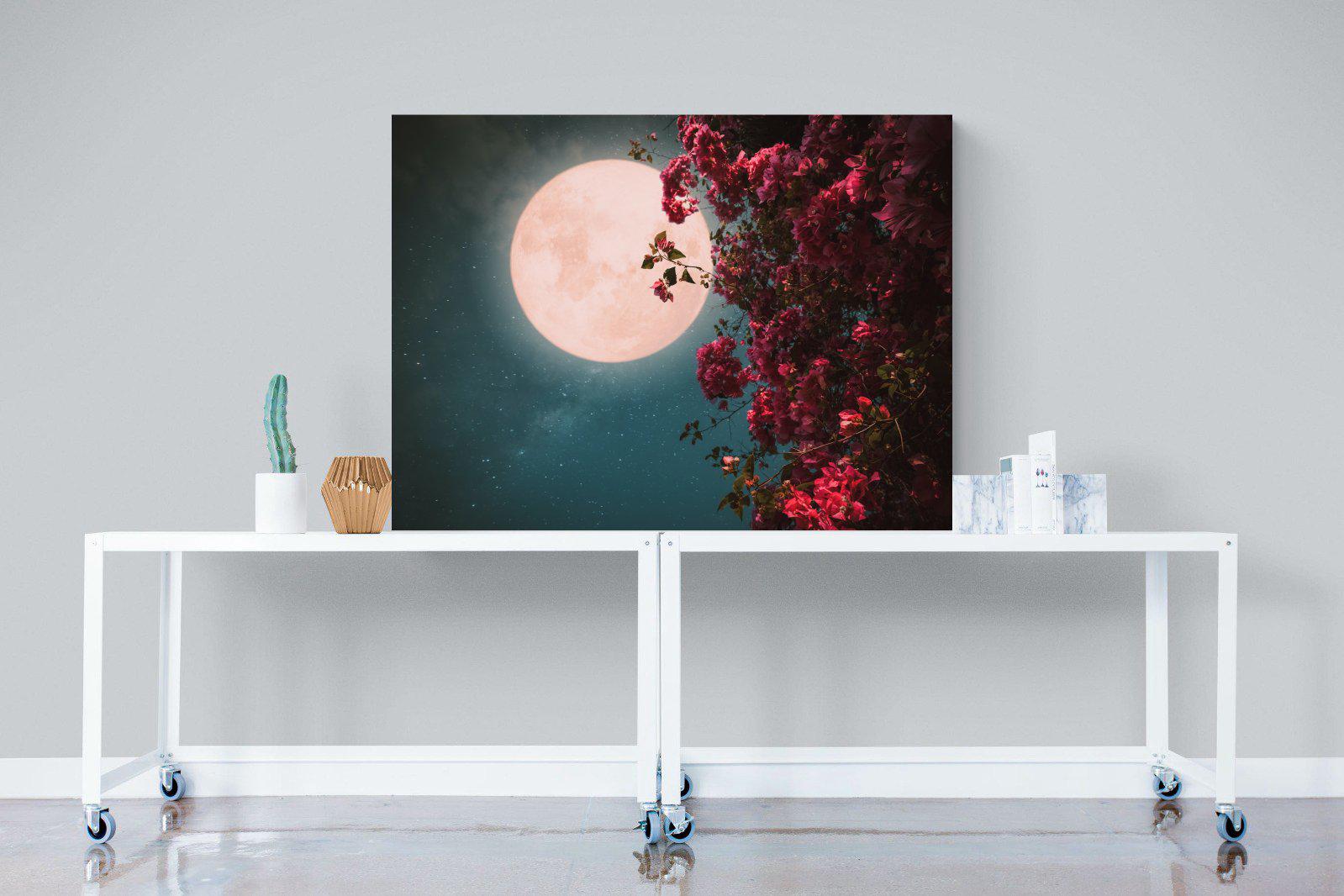Midnight Flora-Wall_Art-120 x 90cm-Mounted Canvas-No Frame-Pixalot