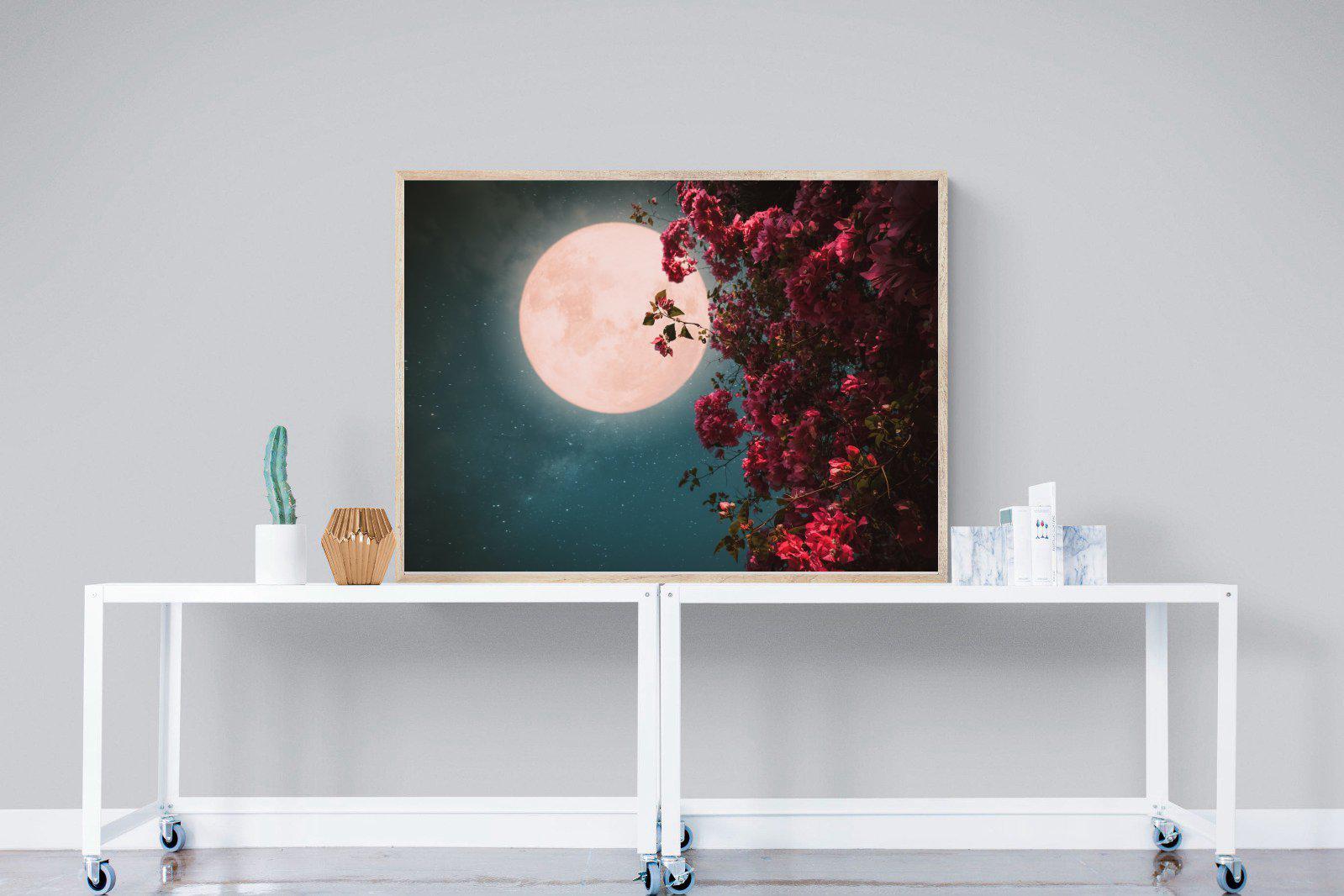 Midnight Flora-Wall_Art-120 x 90cm-Mounted Canvas-Wood-Pixalot