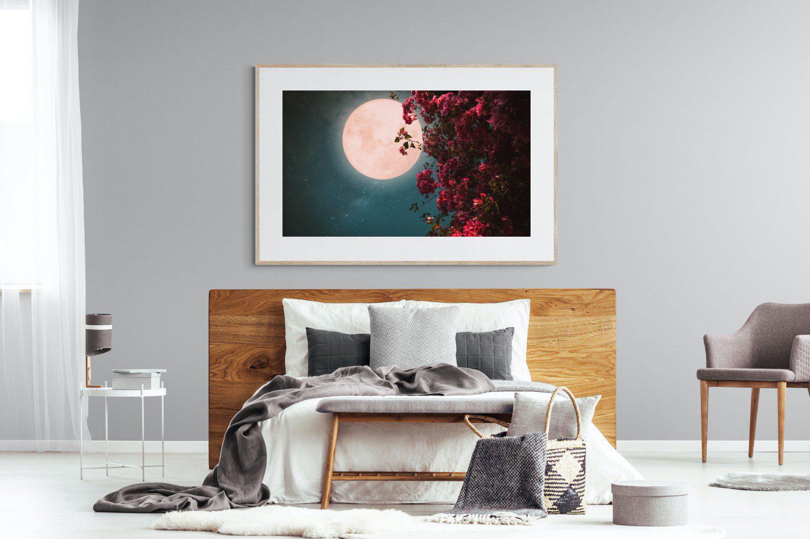 Midnight Flora-Wall_Art-150 x 100cm-Framed Print-Wood-Pixalot