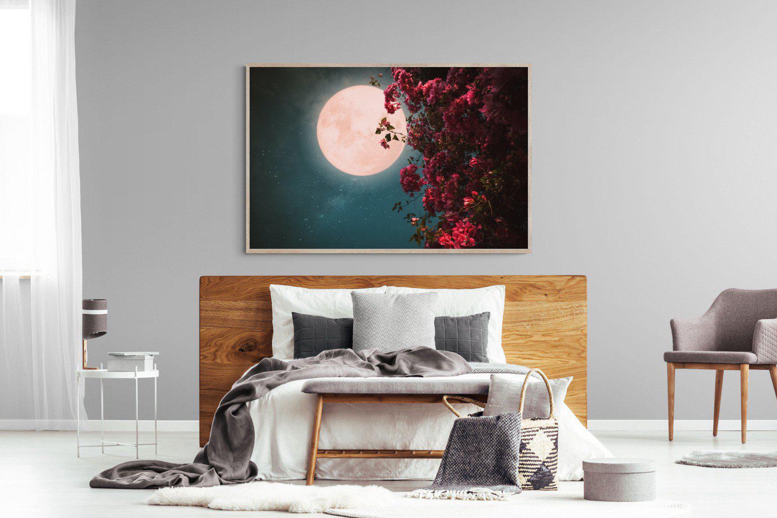 Midnight Flora-Wall_Art-150 x 100cm-Mounted Canvas-Wood-Pixalot