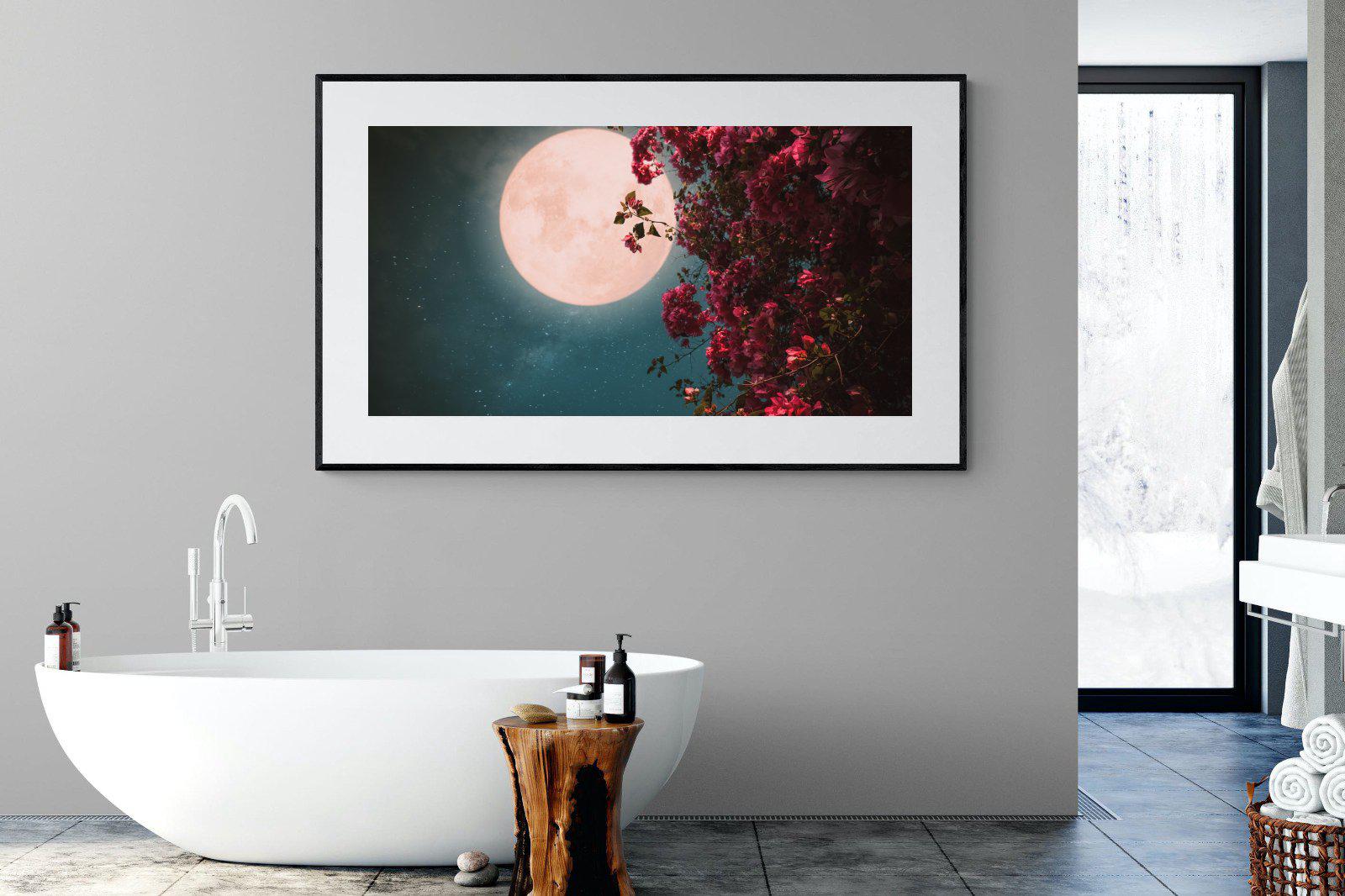 Midnight Flora-Wall_Art-180 x 110cm-Framed Print-Black-Pixalot