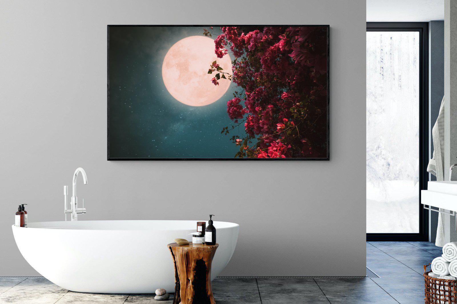 Midnight Flora-Wall_Art-180 x 110cm-Mounted Canvas-Black-Pixalot