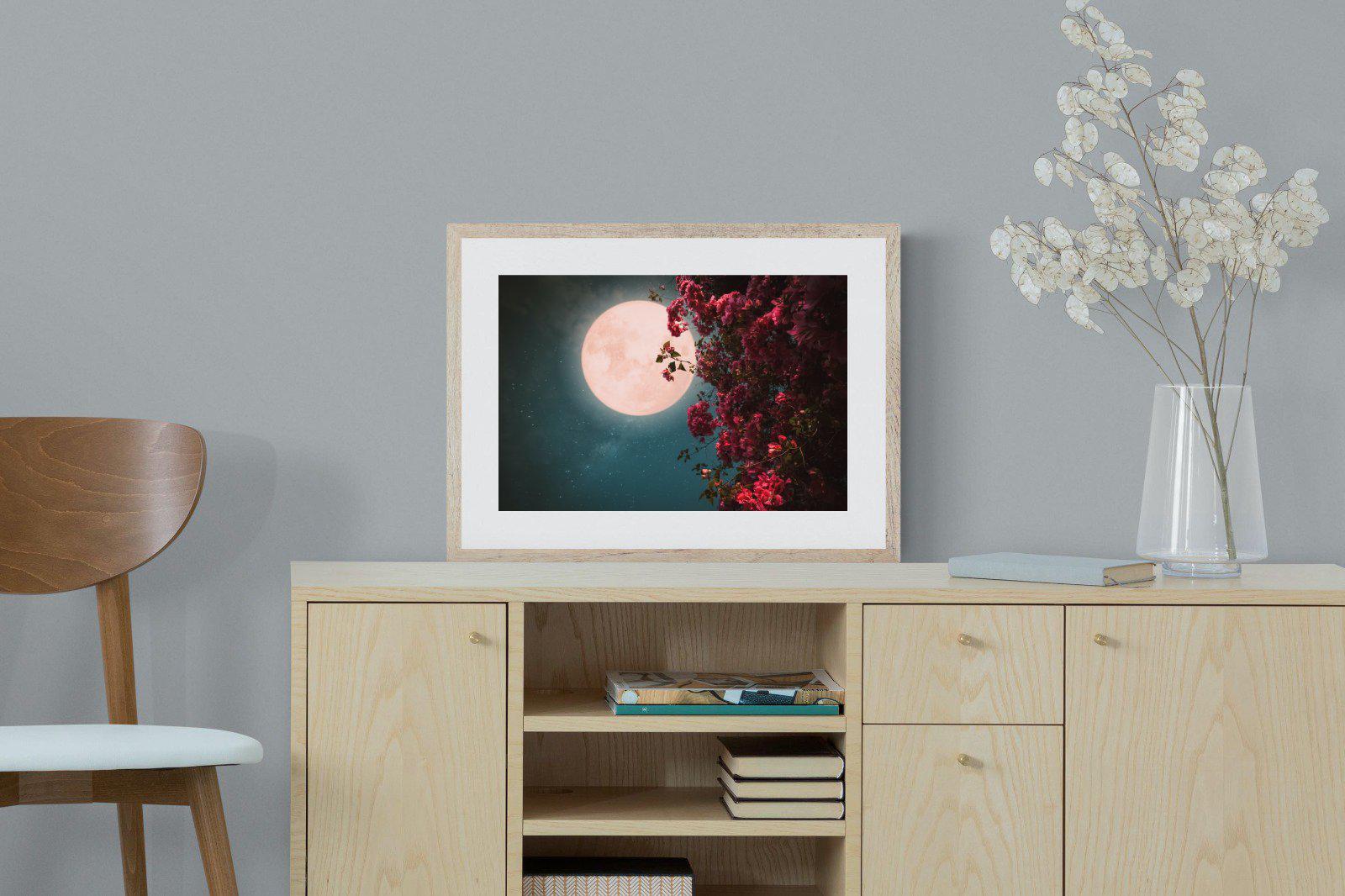 Midnight Flora-Wall_Art-60 x 45cm-Framed Print-Wood-Pixalot