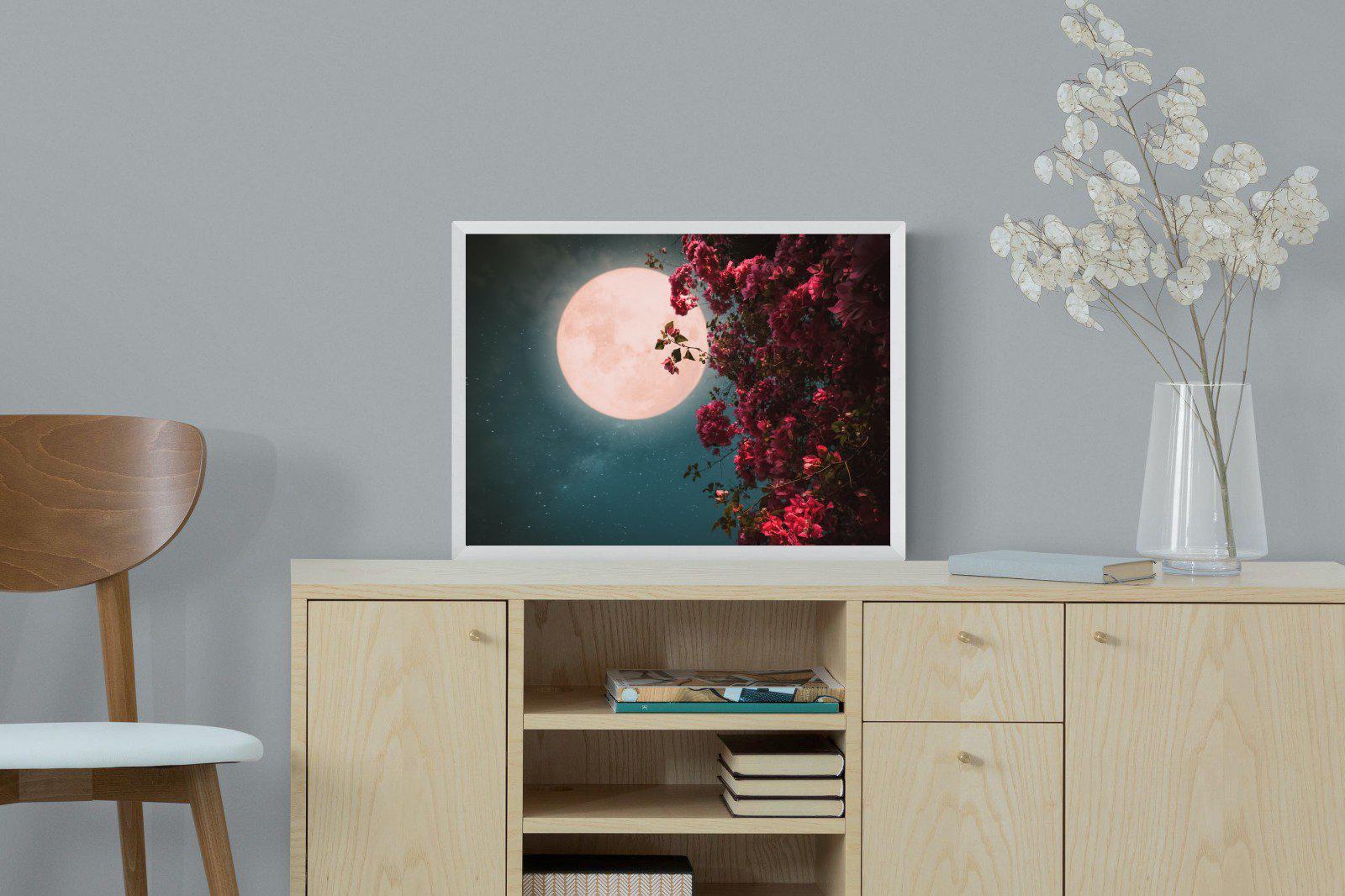 Midnight Flora-Wall_Art-60 x 45cm-Mounted Canvas-White-Pixalot