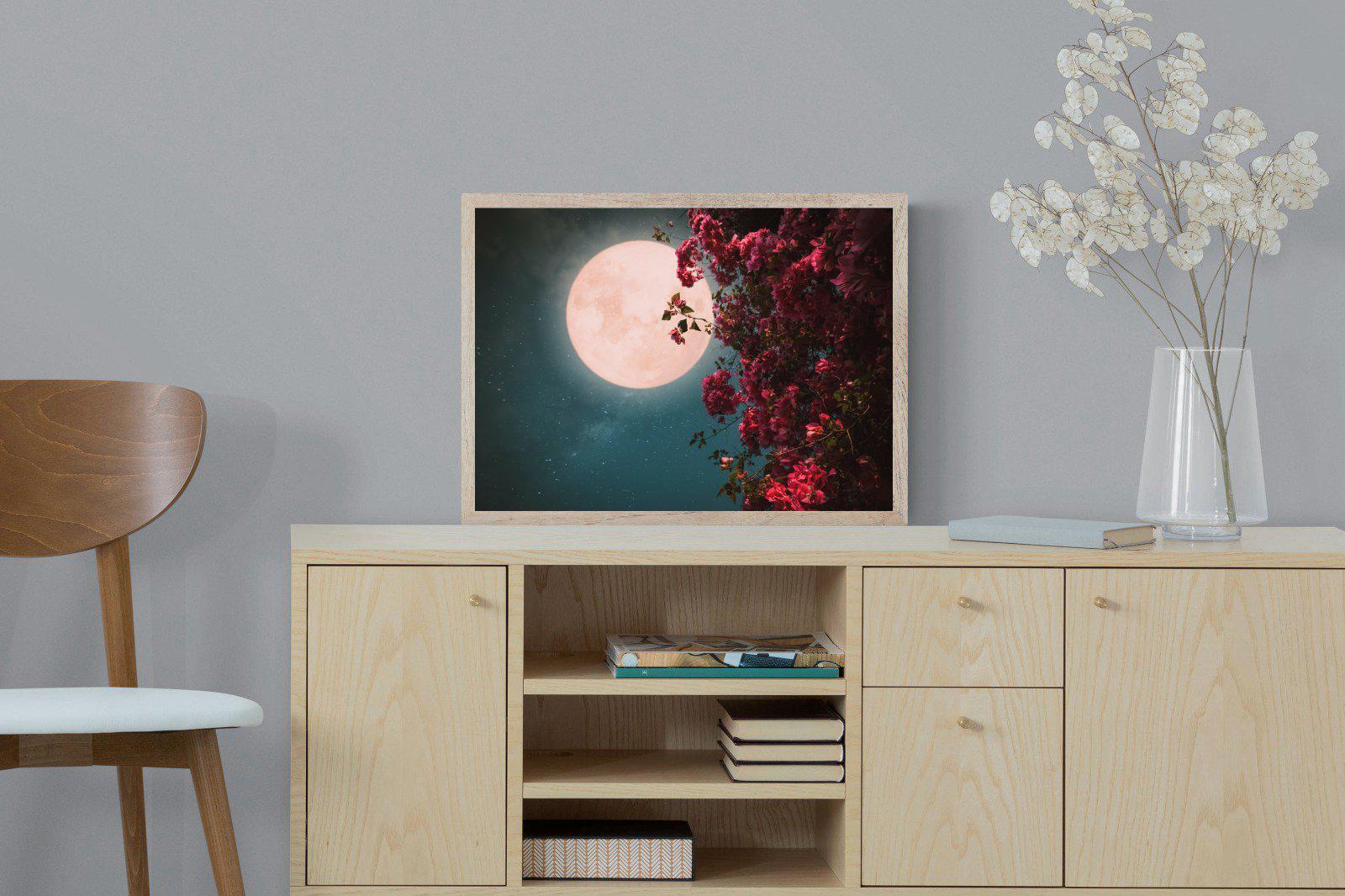 Midnight Flora-Wall_Art-60 x 45cm-Mounted Canvas-Wood-Pixalot