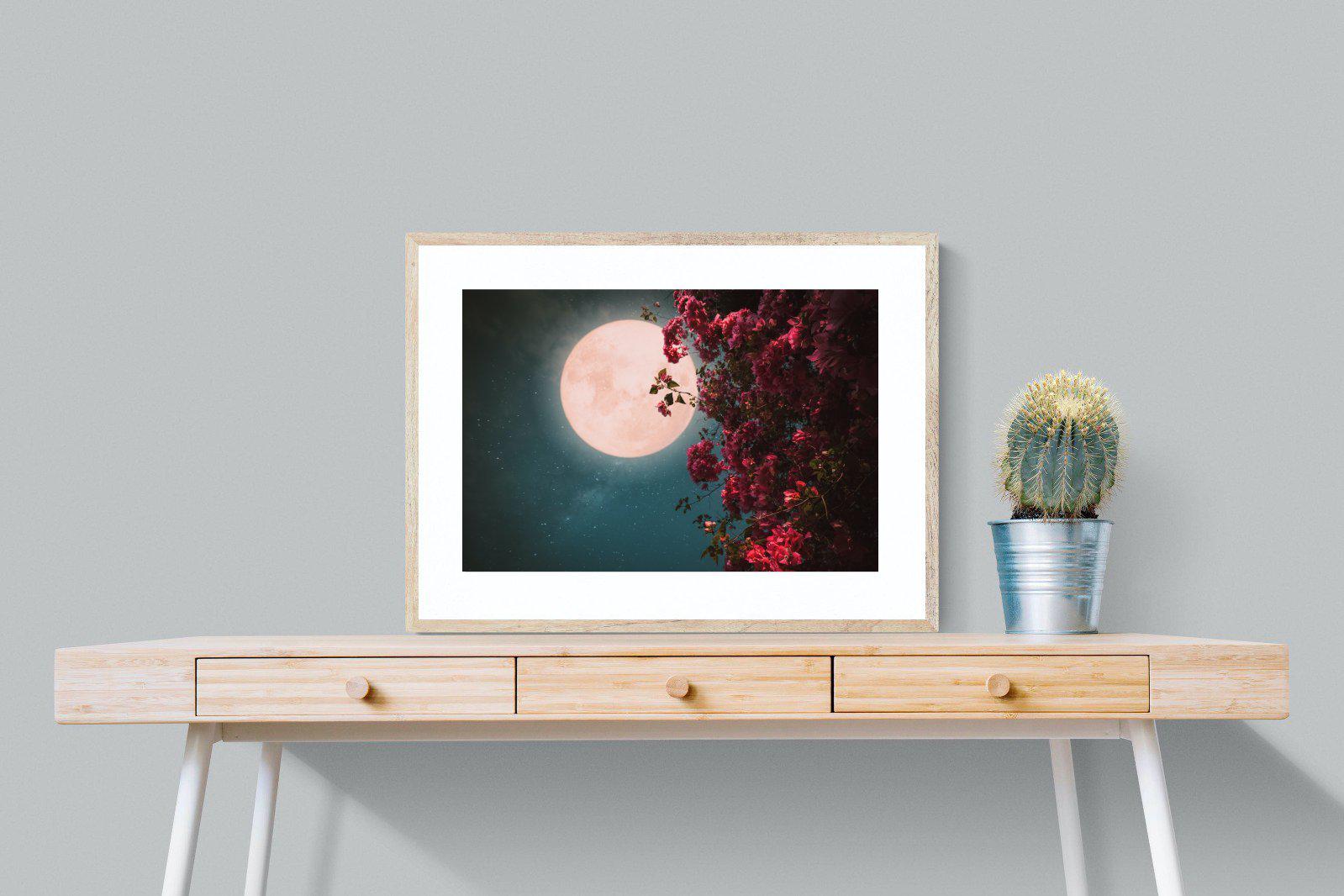 Midnight Flora-Wall_Art-80 x 60cm-Framed Print-Wood-Pixalot
