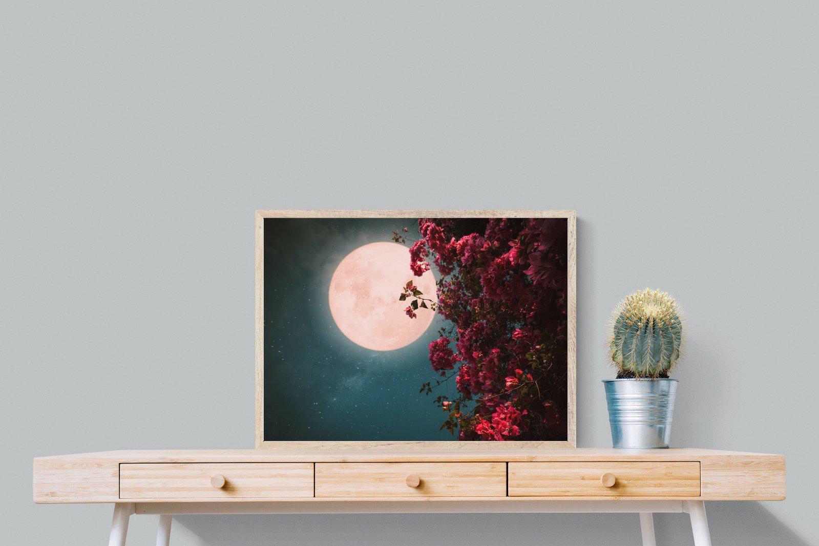 Midnight Flora-Wall_Art-80 x 60cm-Mounted Canvas-Wood-Pixalot