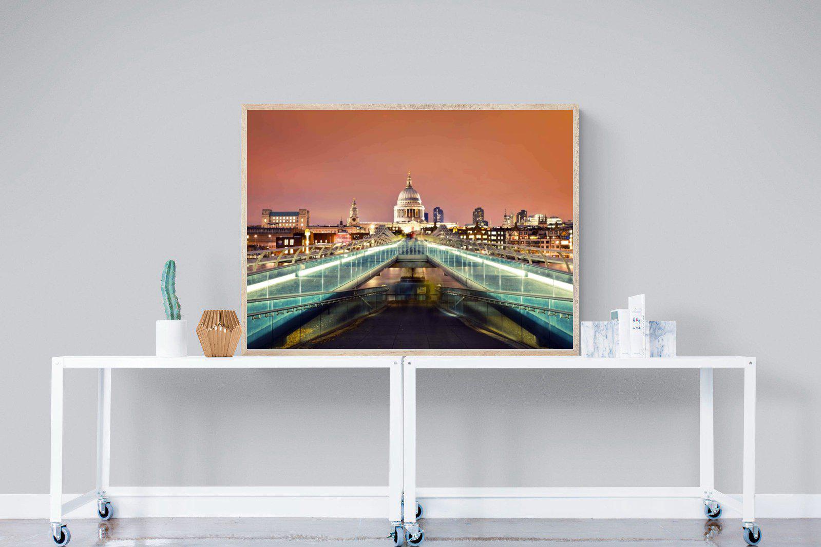 Millenium Bridge-Wall_Art-120 x 90cm-Mounted Canvas-Wood-Pixalot