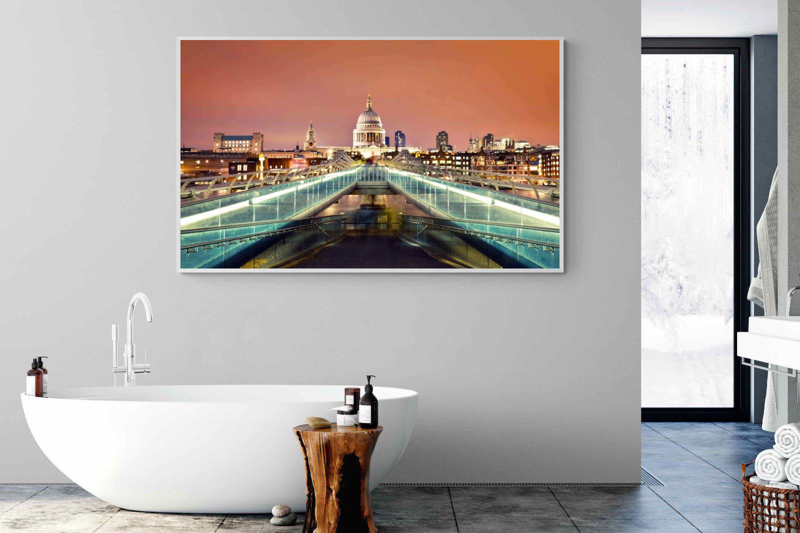 Millenium Bridge-Wall_Art-180 x 110cm-Mounted Canvas-White-Pixalot