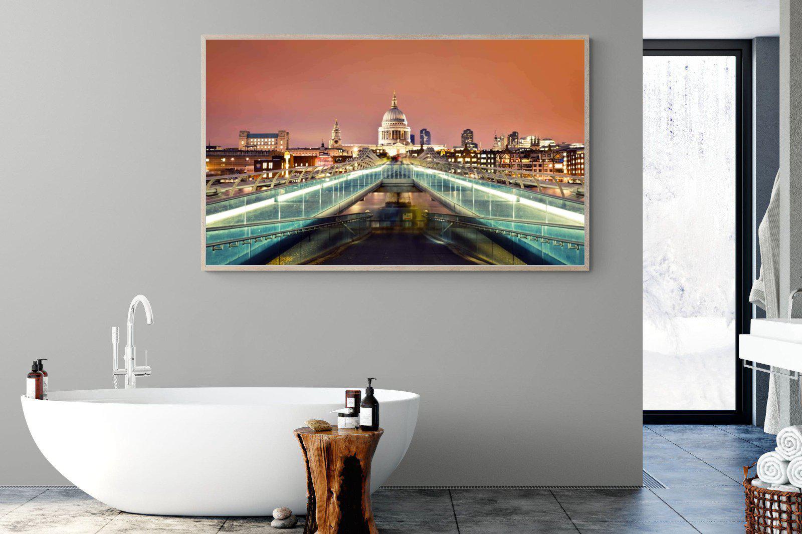 Millenium Bridge-Wall_Art-180 x 110cm-Mounted Canvas-Wood-Pixalot