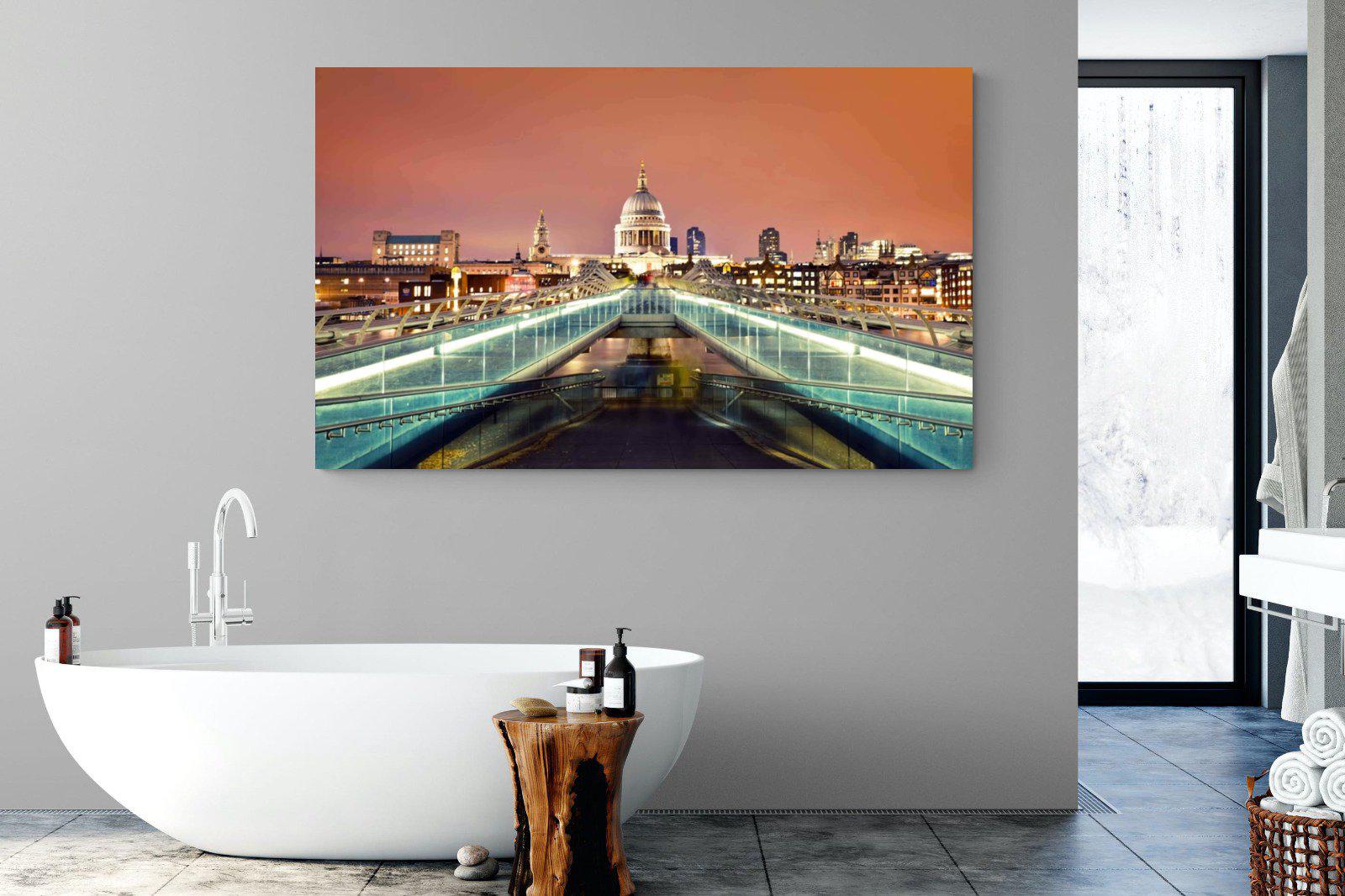 Millenium Bridge-Wall_Art-180 x 110cm-Mounted Canvas-No Frame-Pixalot