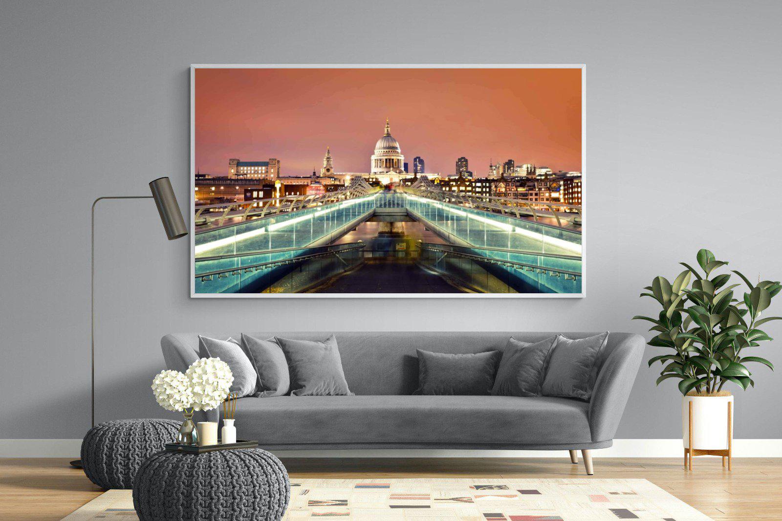 Millenium Bridge-Wall_Art-220 x 130cm-Mounted Canvas-White-Pixalot