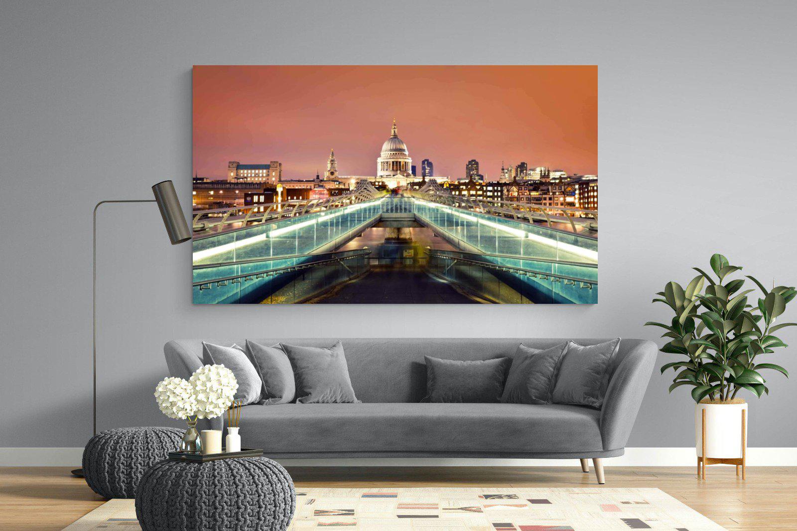 Millenium Bridge-Wall_Art-220 x 130cm-Mounted Canvas-No Frame-Pixalot