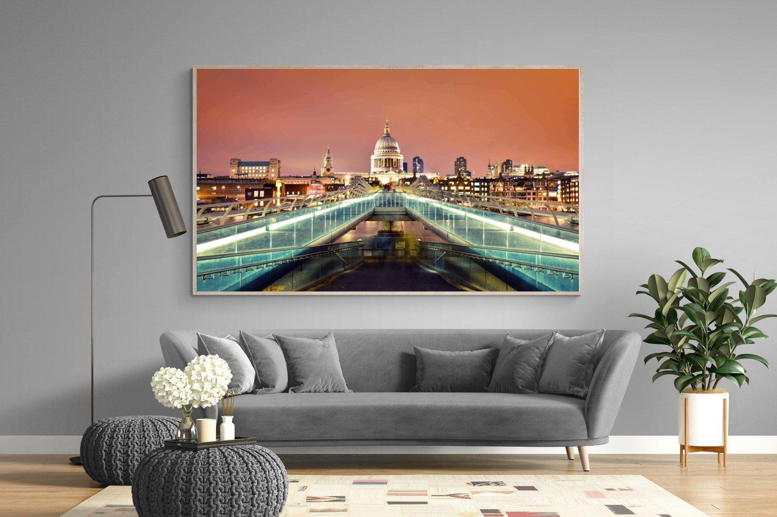 Millenium Bridge-Wall_Art-220 x 130cm-Mounted Canvas-Wood-Pixalot