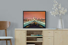 Millenium Bridge-Wall_Art-60 x 45cm-Mounted Canvas-Black-Pixalot