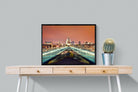 Millenium Bridge-Wall_Art-80 x 60cm-Mounted Canvas-Black-Pixalot