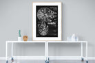 Millennium Falcon Blueprint-Wall_Art-90 x 120cm-Framed Print-Wood-Pixalot