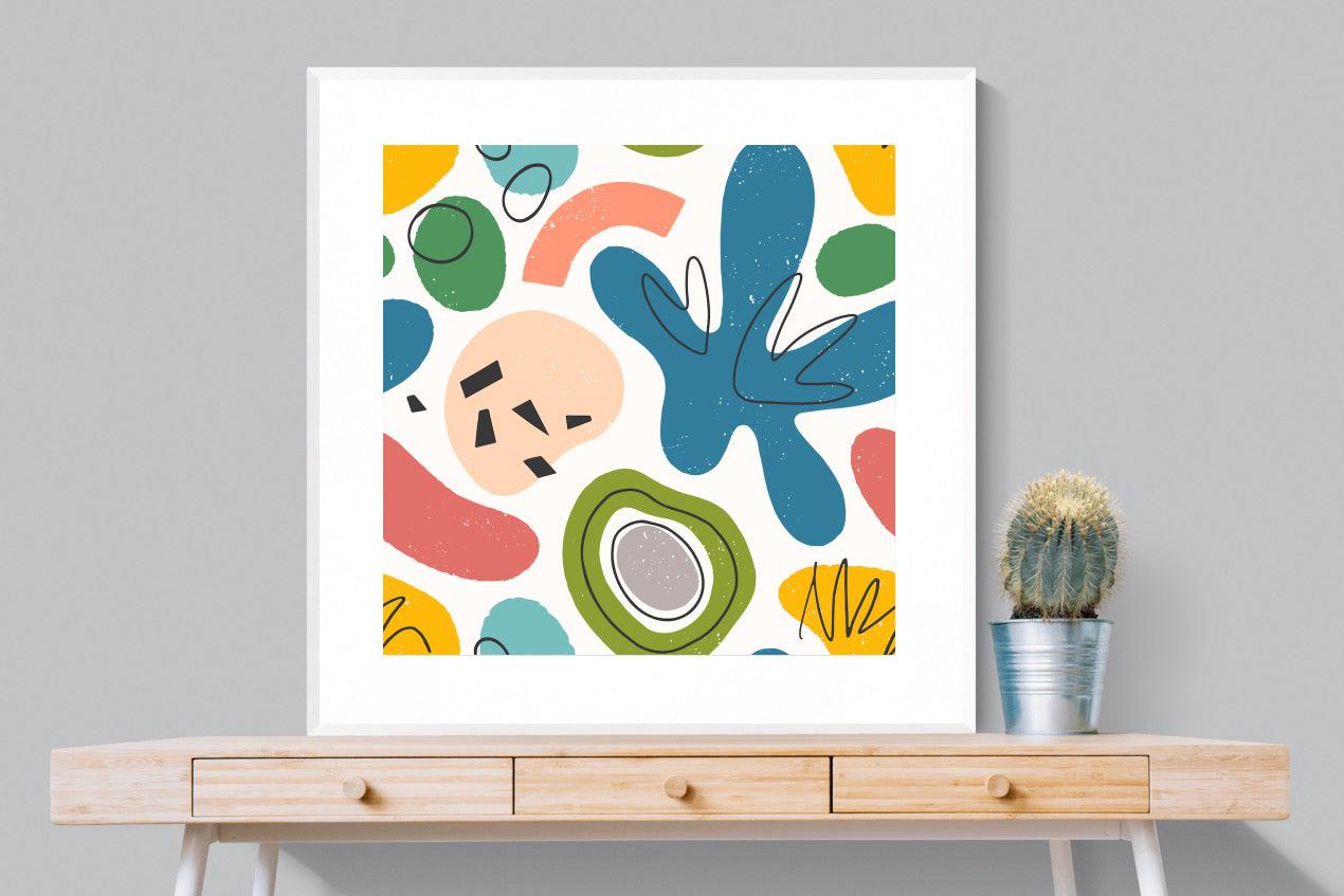 Mini Matisse-Wall_Art-100 x 100cm-Framed Print-White-Pixalot