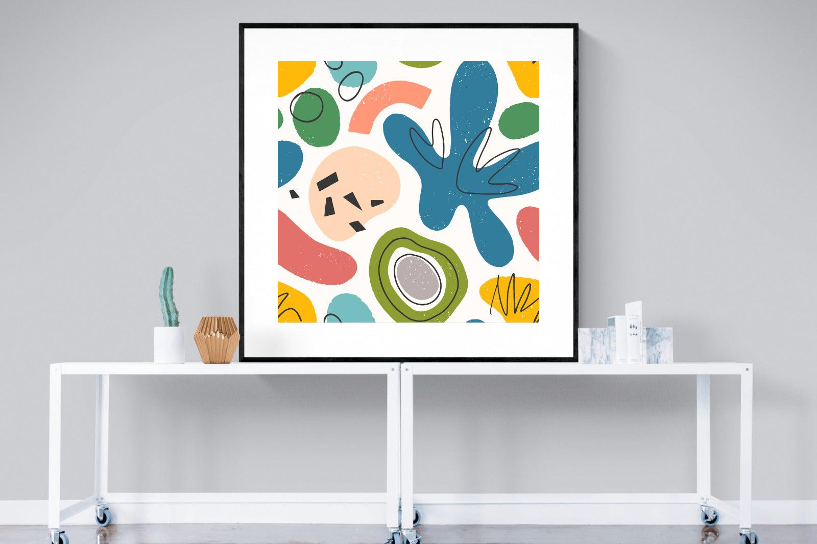 Mini Matisse-Wall_Art-120 x 120cm-Framed Print-Black-Pixalot