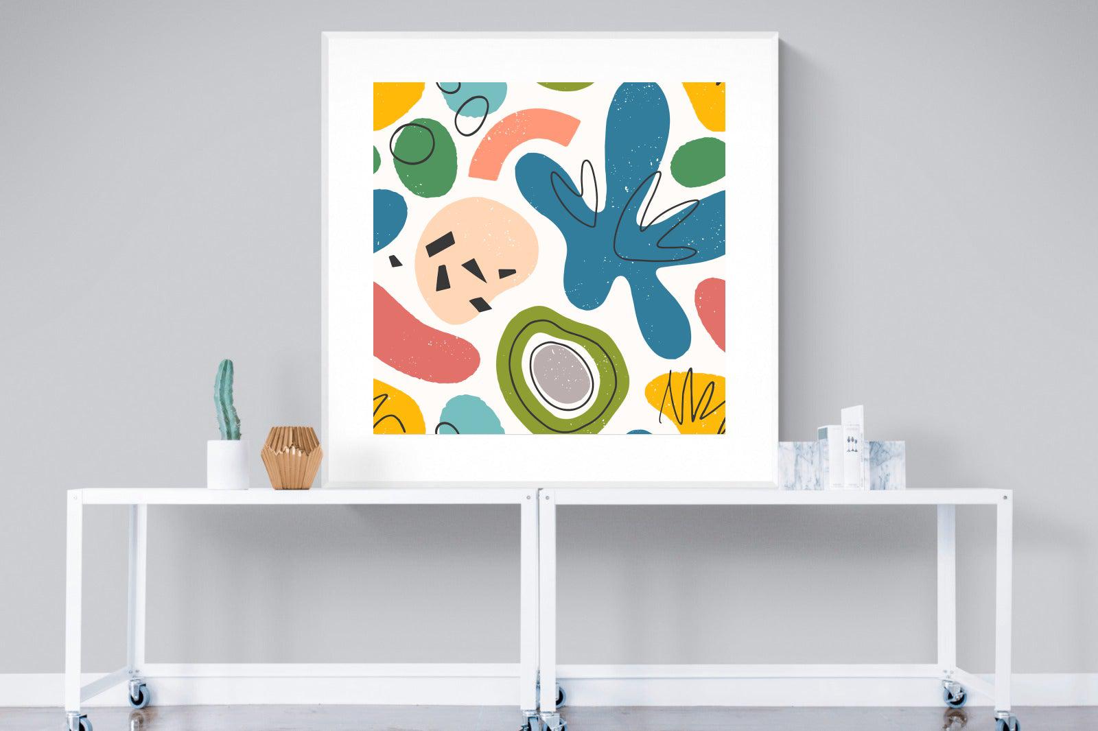 Mini Matisse-Wall_Art-120 x 120cm-Framed Print-White-Pixalot