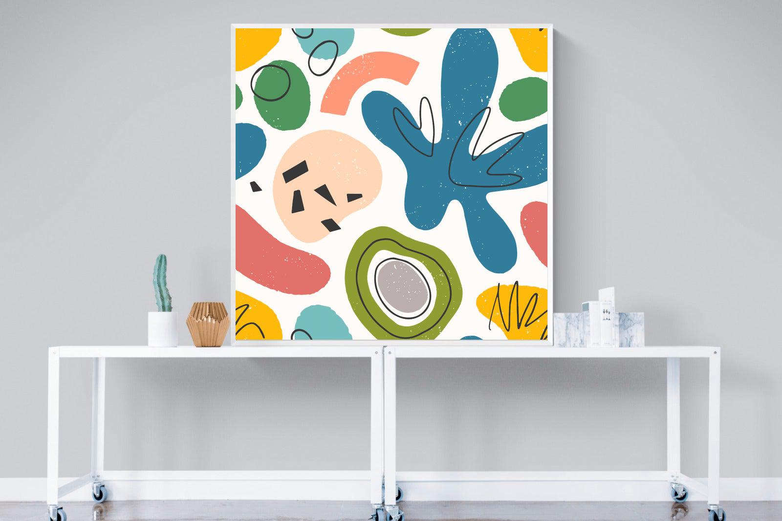Mini Matisse-Wall_Art-120 x 120cm-Mounted Canvas-White-Pixalot