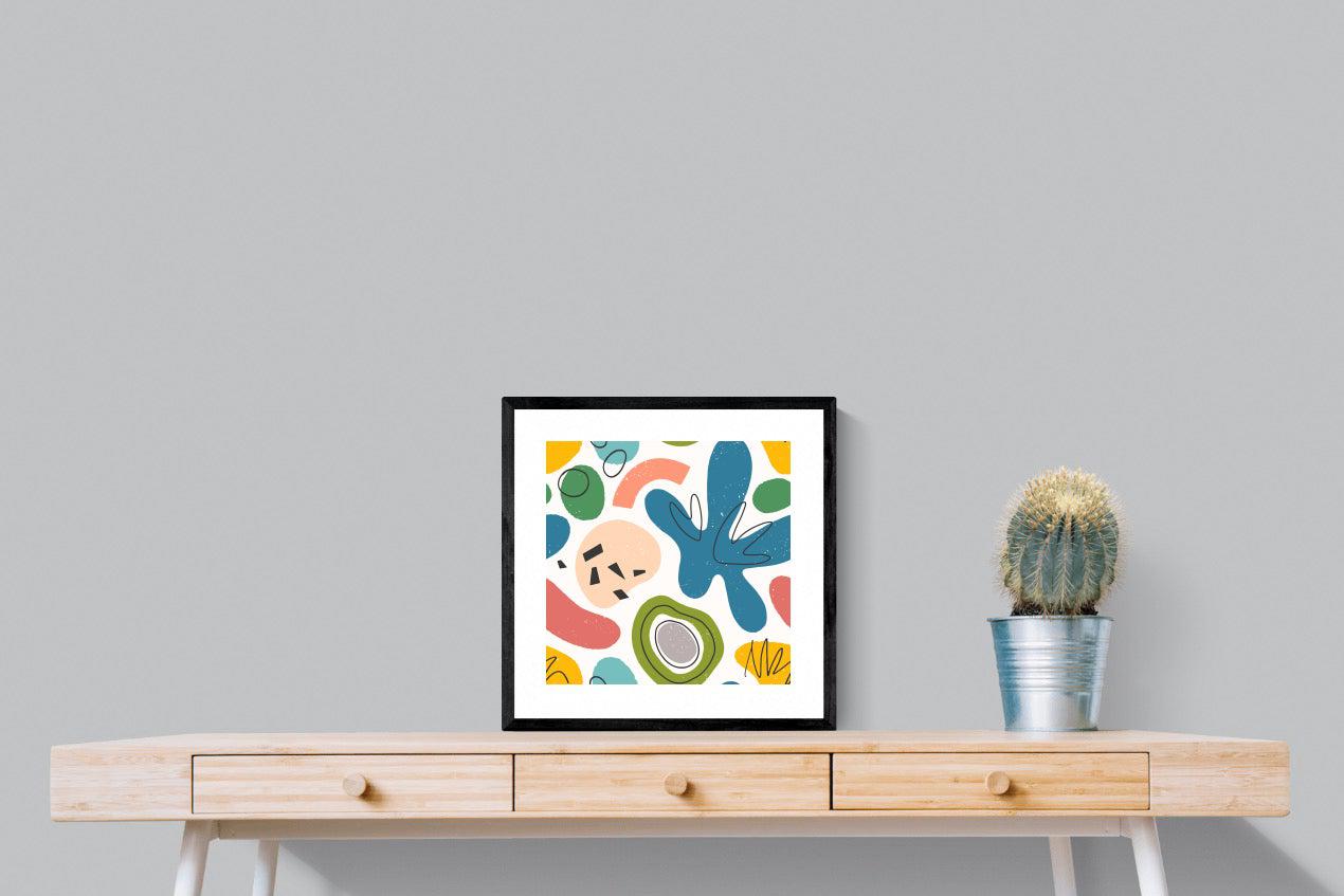 Mini Matisse-Wall_Art-50 x 50cm-Framed Print-Black-Pixalot