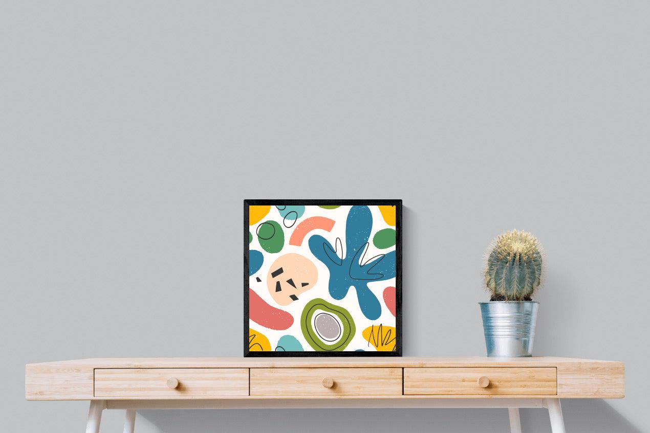 Mini Matisse-Wall_Art-50 x 50cm-Mounted Canvas-Black-Pixalot