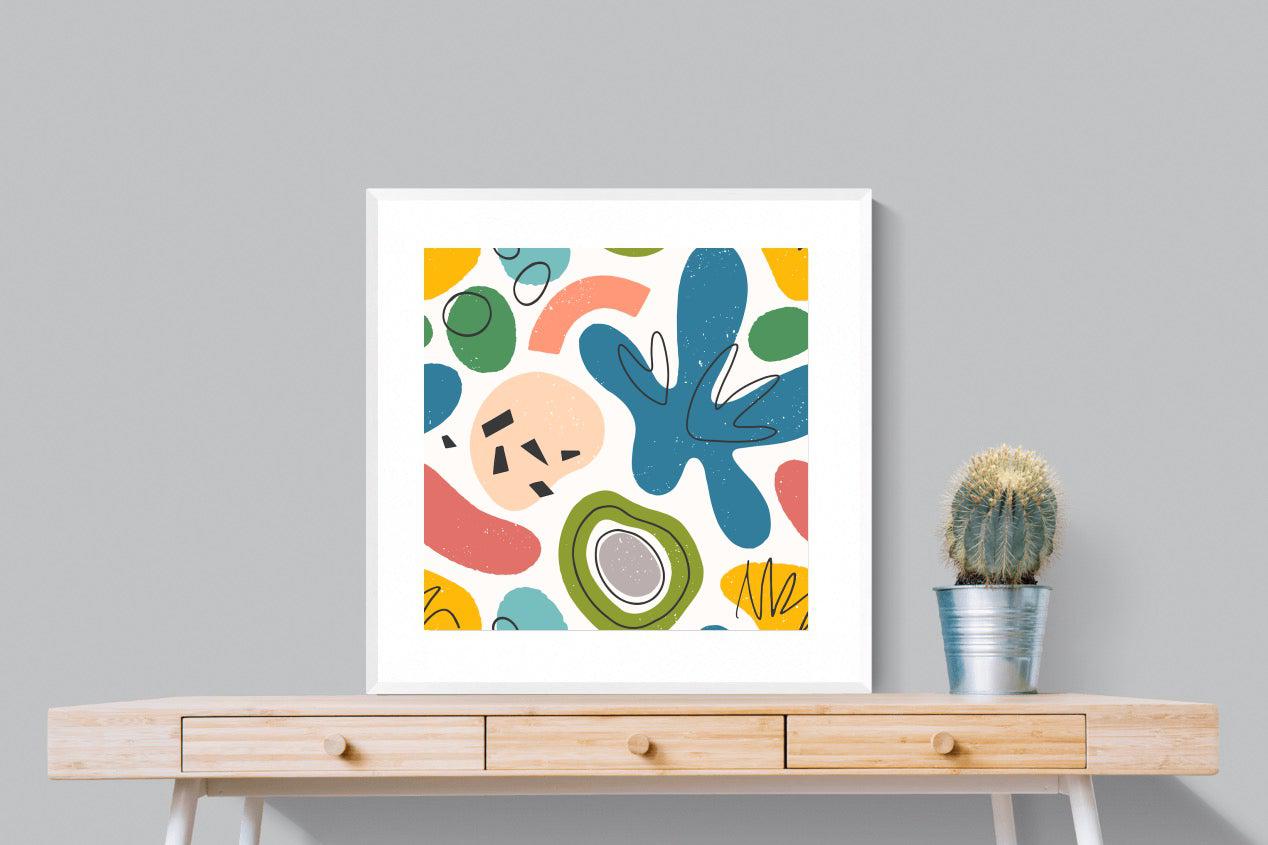 Mini Matisse-Wall_Art-80 x 80cm-Framed Print-White-Pixalot
