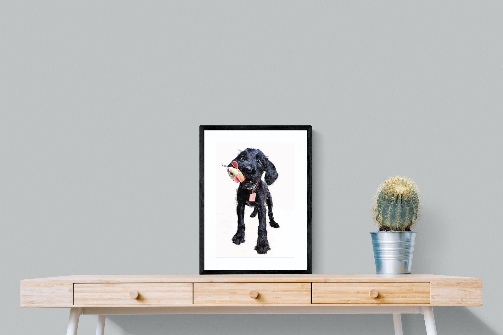 Mini Pup-Wall_Art-45 x 60cm-Framed Print-Black-Pixalot