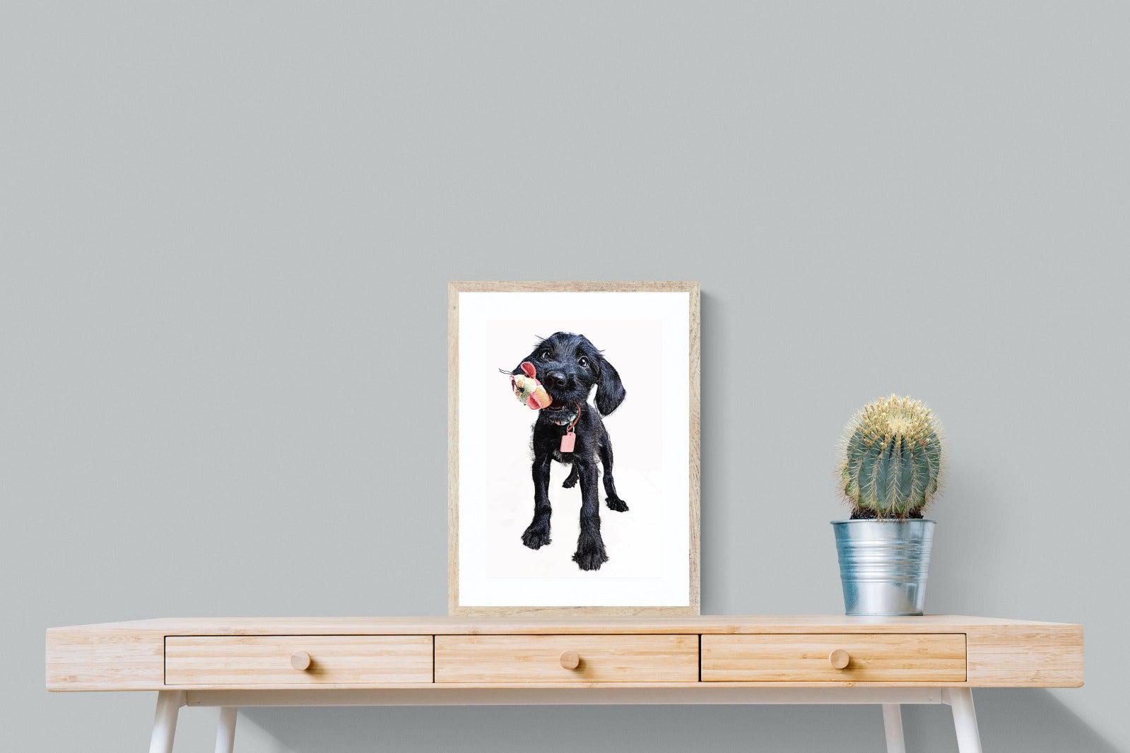 Mini Pup-Wall_Art-45 x 60cm-Framed Print-Wood-Pixalot