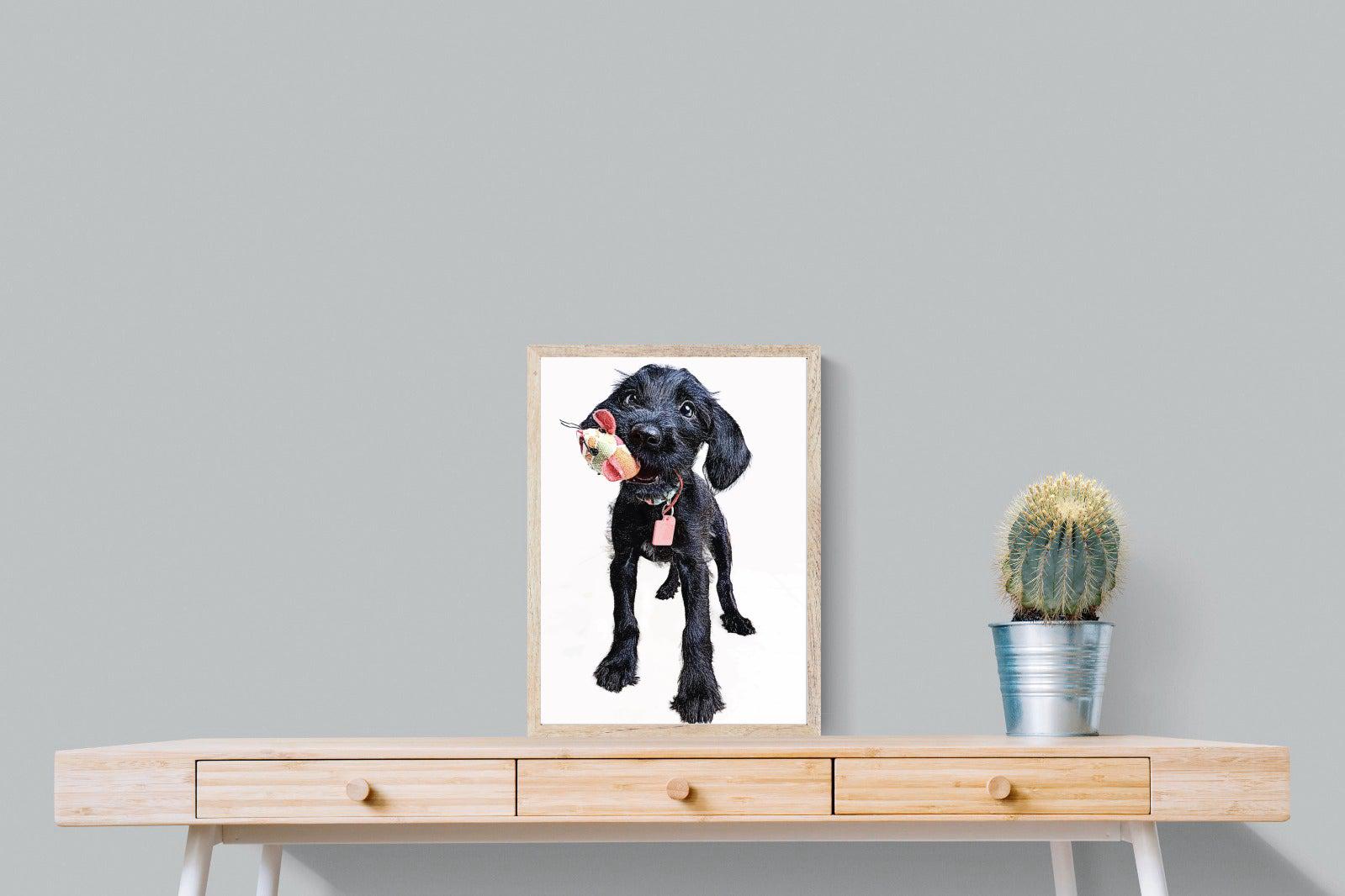 Mini Pup-Wall_Art-45 x 60cm-Mounted Canvas-Wood-Pixalot