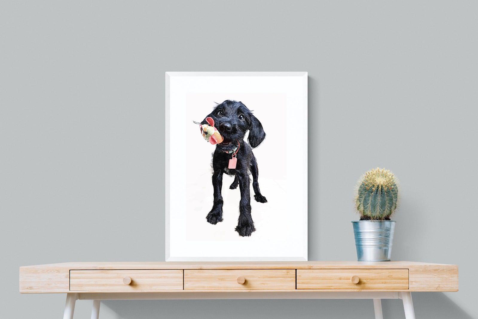 Mini Pup-Wall_Art-60 x 80cm-Framed Print-White-Pixalot