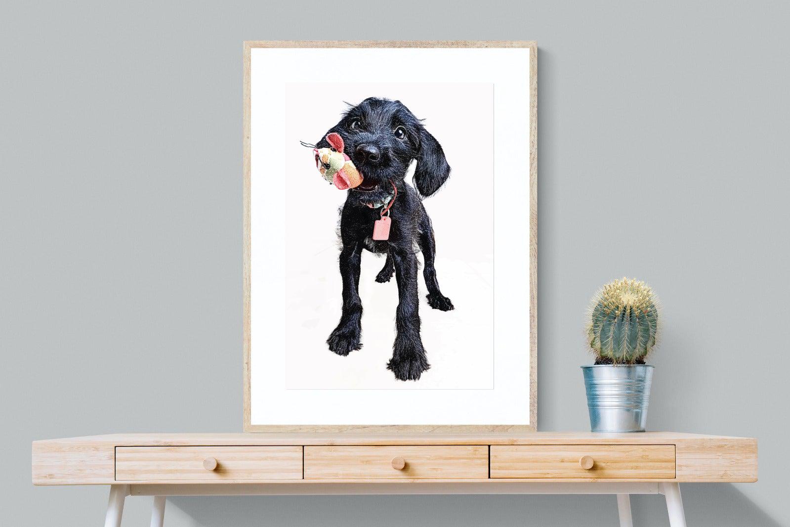 Mini Pup-Wall_Art-75 x 100cm-Framed Print-Wood-Pixalot