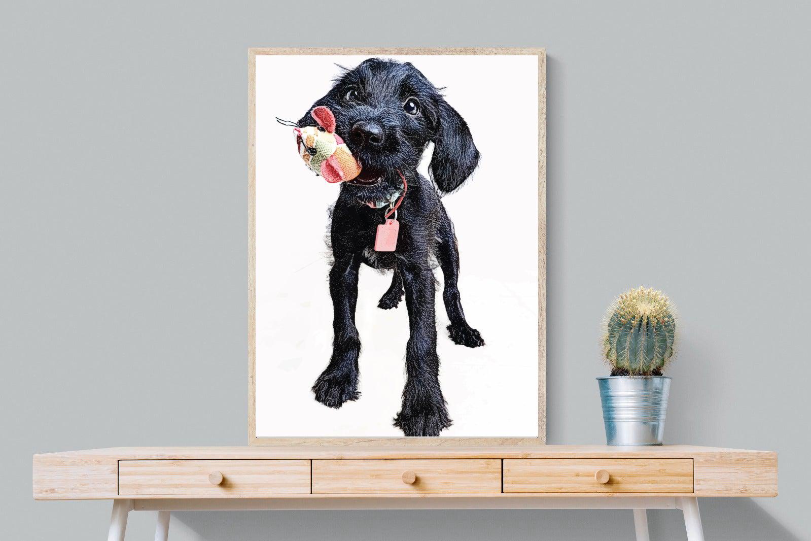 Mini Pup-Wall_Art-75 x 100cm-Mounted Canvas-Wood-Pixalot