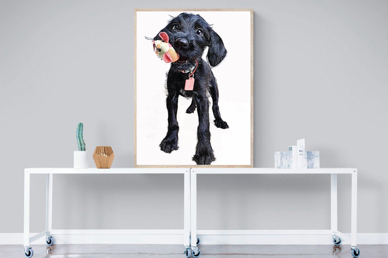 Mini Pup-Wall_Art-90 x 120cm-Mounted Canvas-Wood-Pixalot