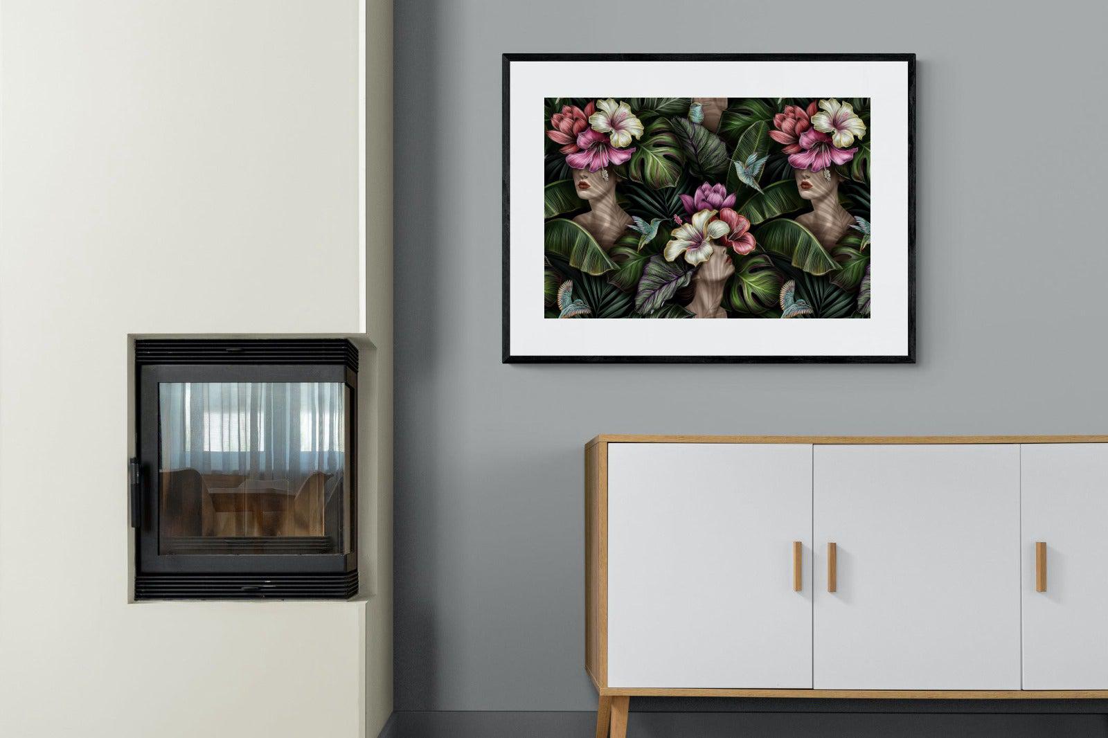 Miss Bloom-Wall_Art-100 x 75cm-Framed Print-Black-Pixalot