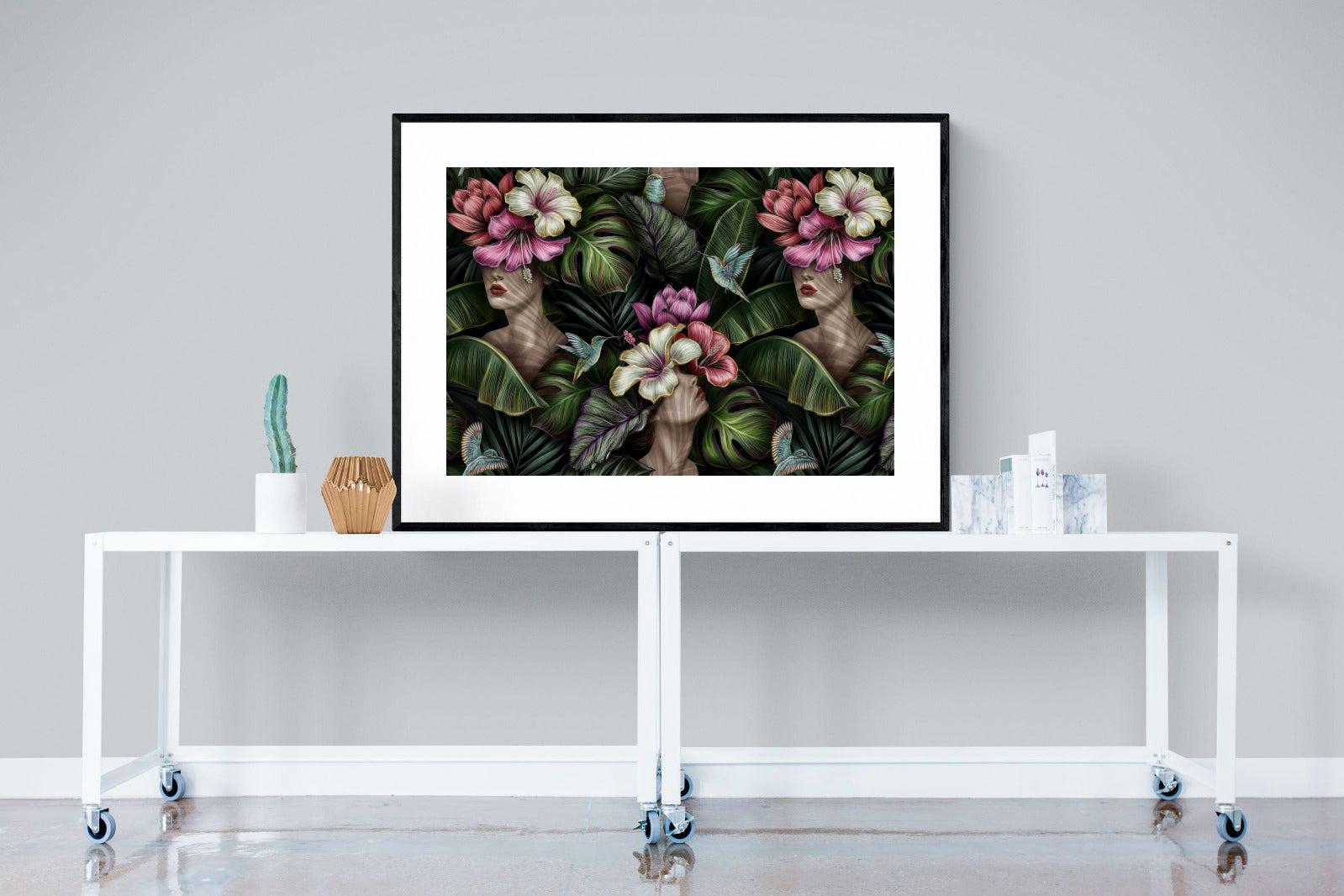 Miss Bloom-Wall_Art-120 x 90cm-Framed Print-Black-Pixalot
