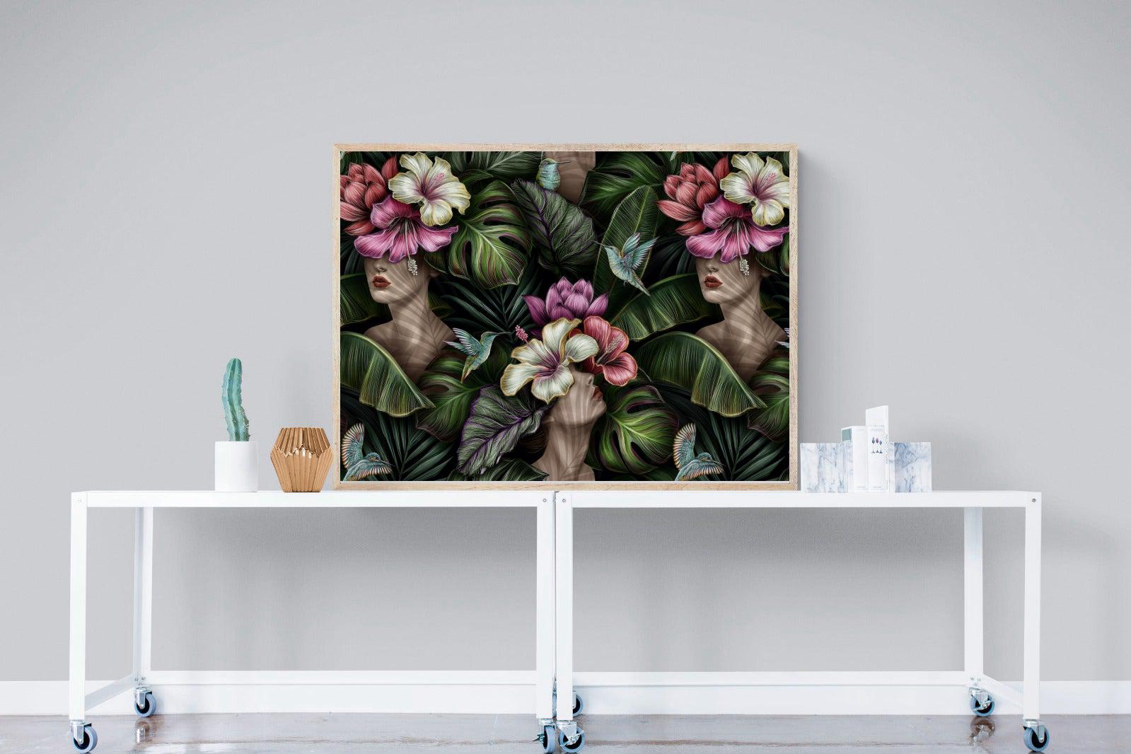 Miss Bloom-Wall_Art-120 x 90cm-Mounted Canvas-Wood-Pixalot
