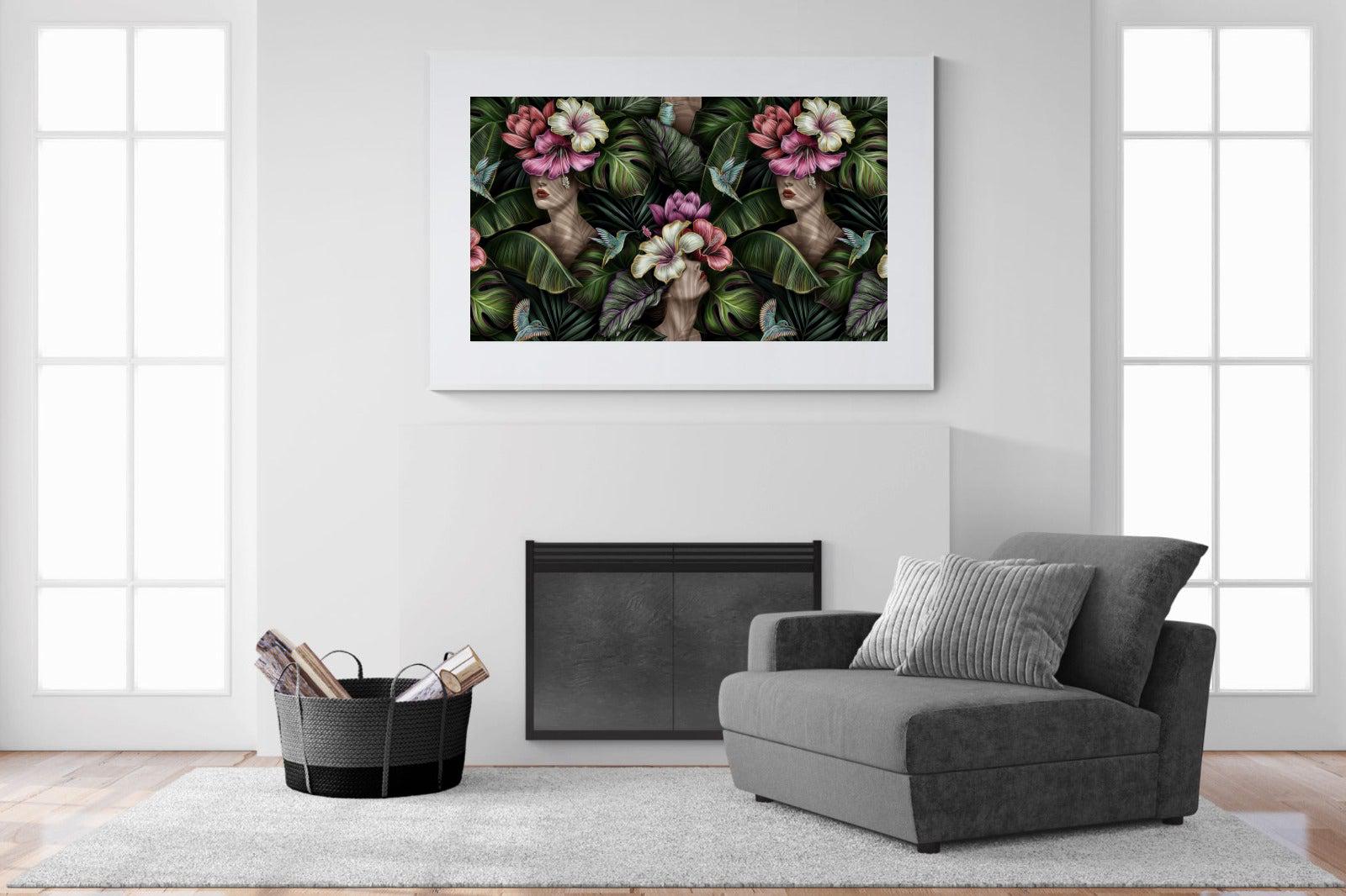 Miss Bloom-Wall_Art-150 x 100cm-Framed Print-White-Pixalot