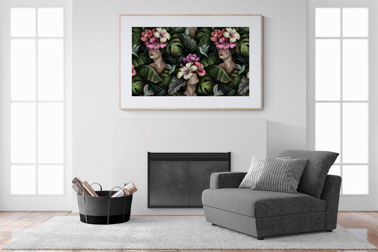 Miss Bloom-Wall_Art-150 x 100cm-Framed Print-Wood-Pixalot