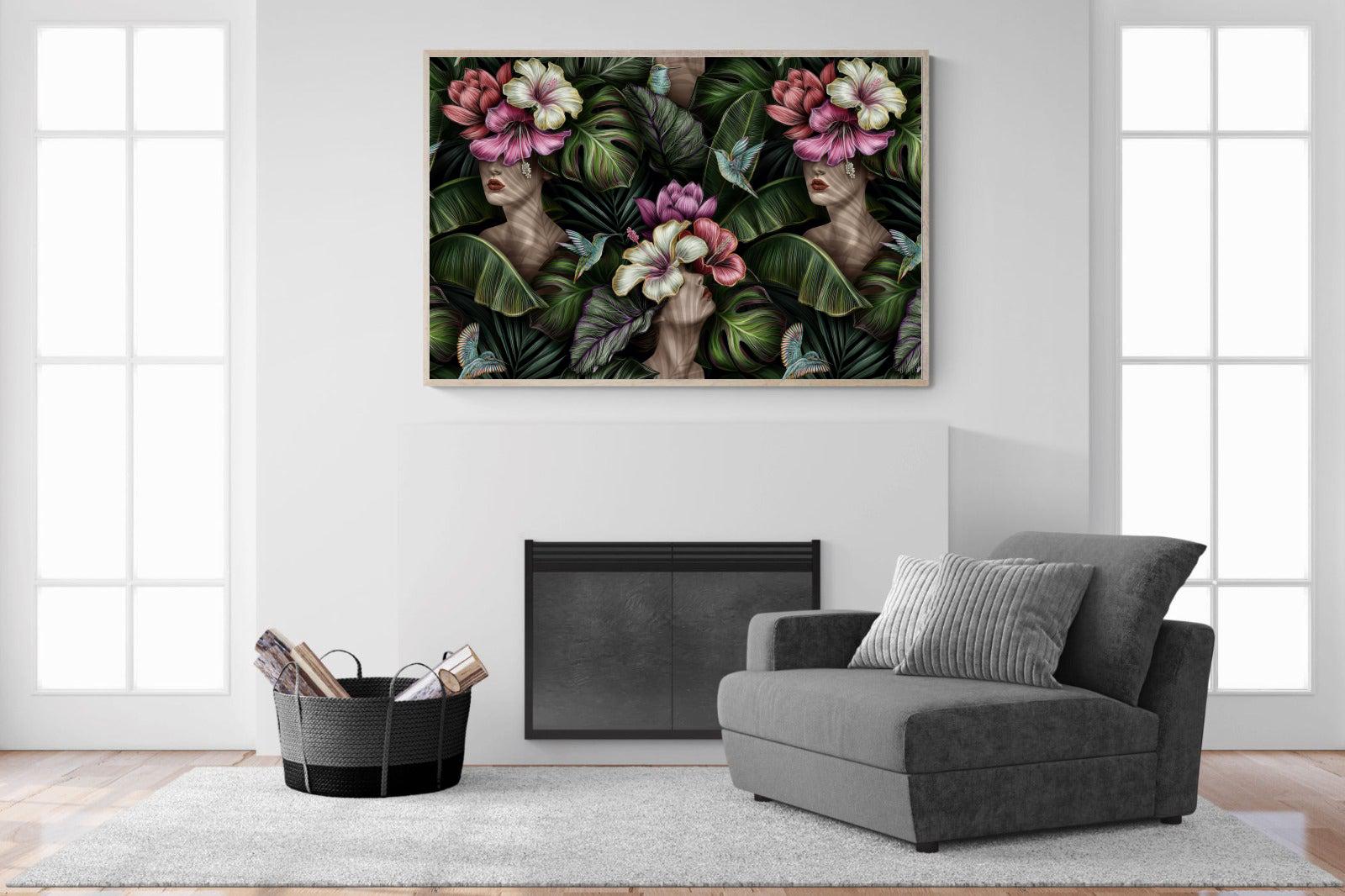 Miss Bloom-Wall_Art-150 x 100cm-Mounted Canvas-Wood-Pixalot