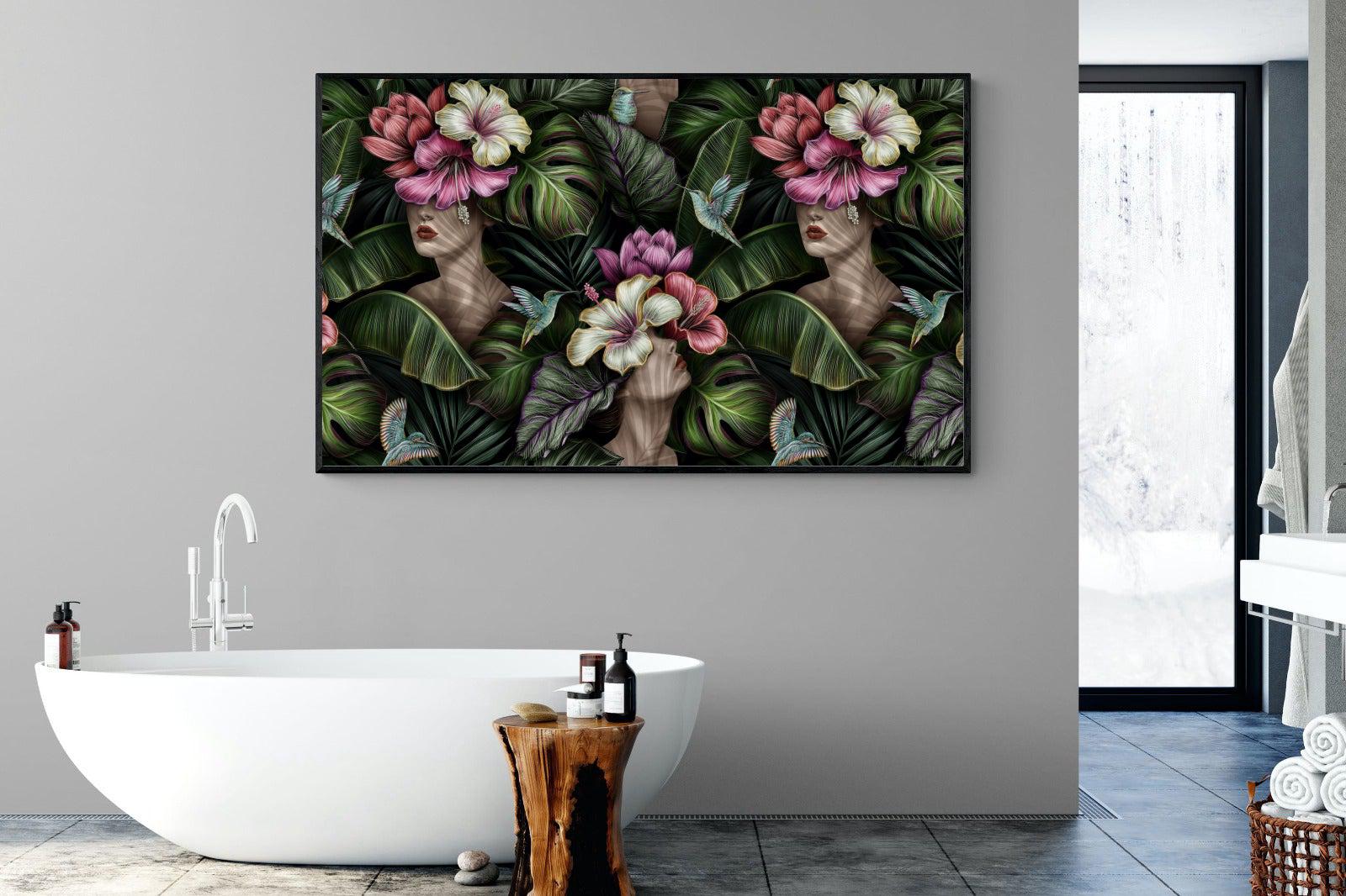 Miss Bloom-Wall_Art-180 x 110cm-Mounted Canvas-Black-Pixalot