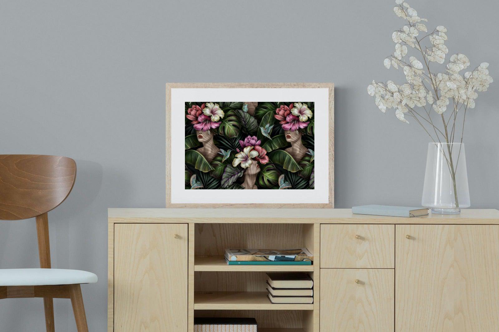 Miss Bloom-Wall_Art-60 x 45cm-Framed Print-Wood-Pixalot
