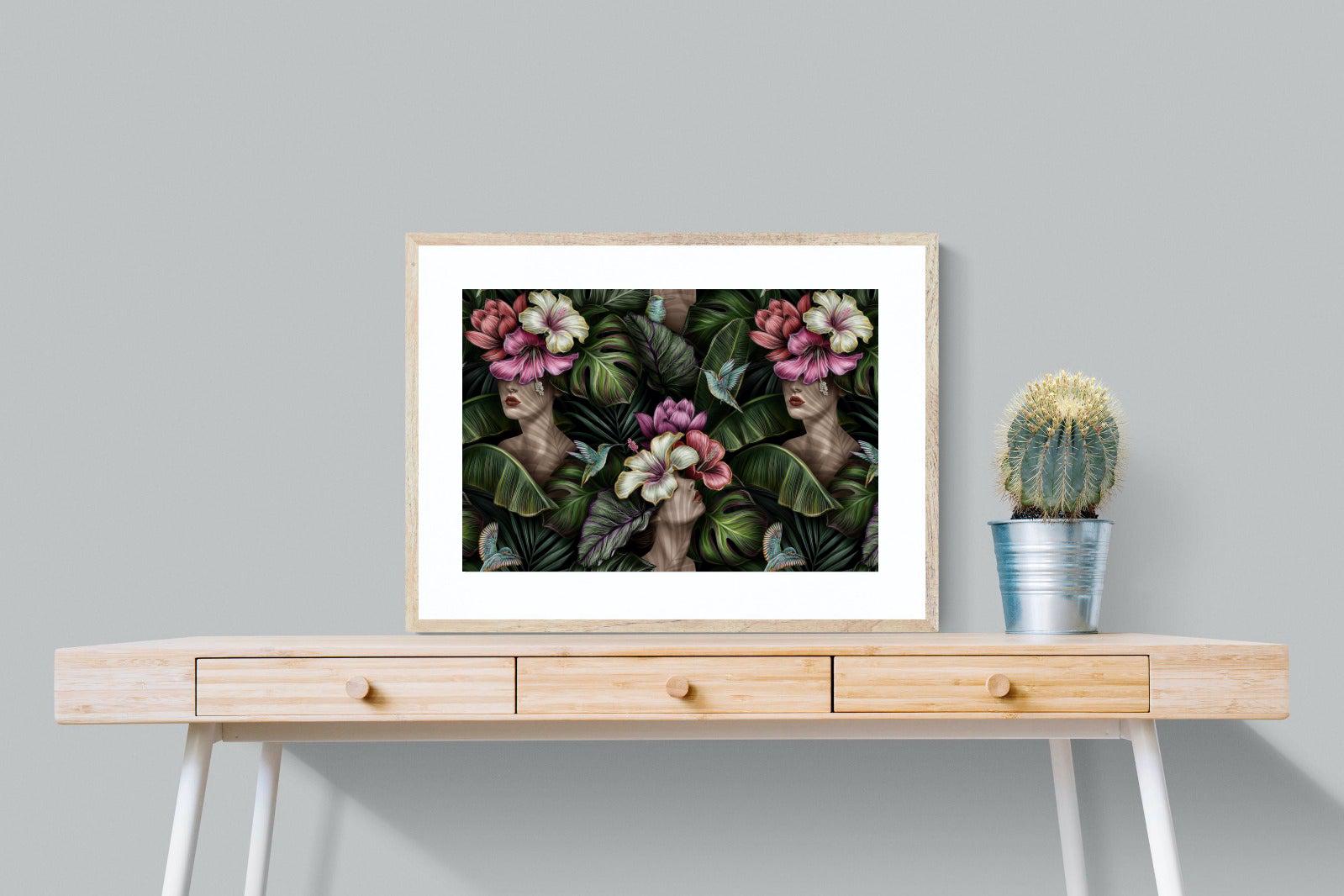 Miss Bloom-Wall_Art-80 x 60cm-Framed Print-Wood-Pixalot