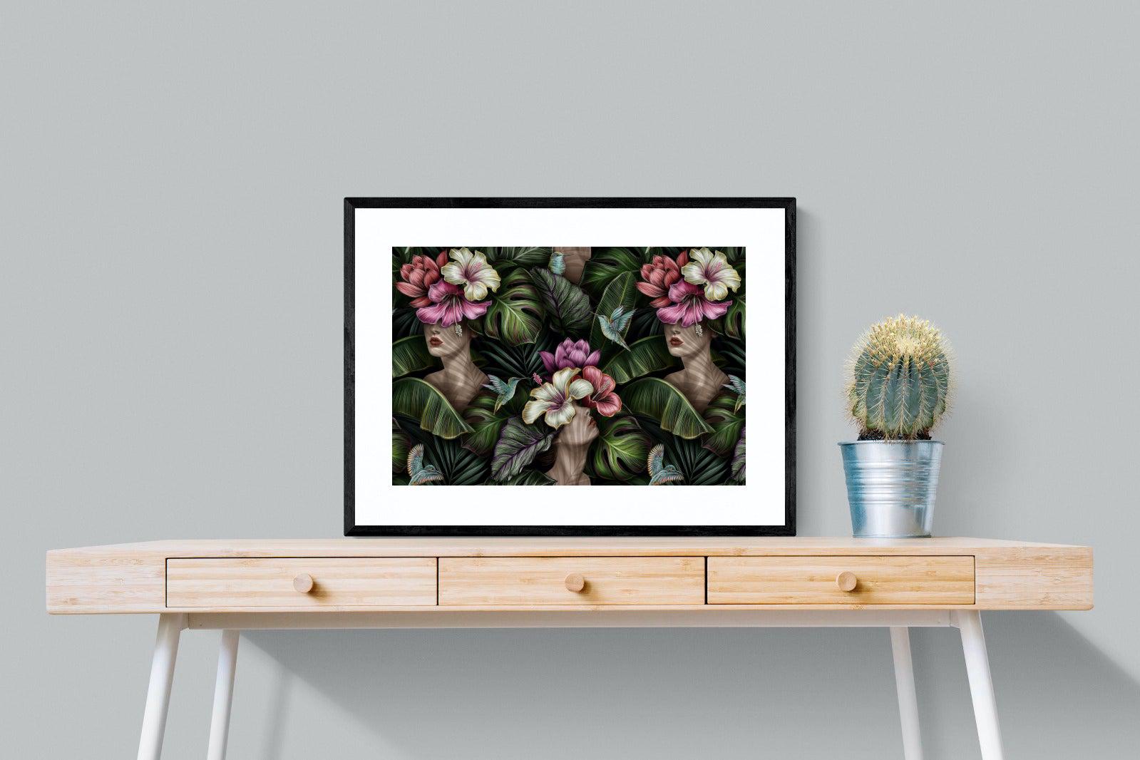 Miss Bloom-Wall_Art-80 x 60cm-Framed Print-Black-Pixalot