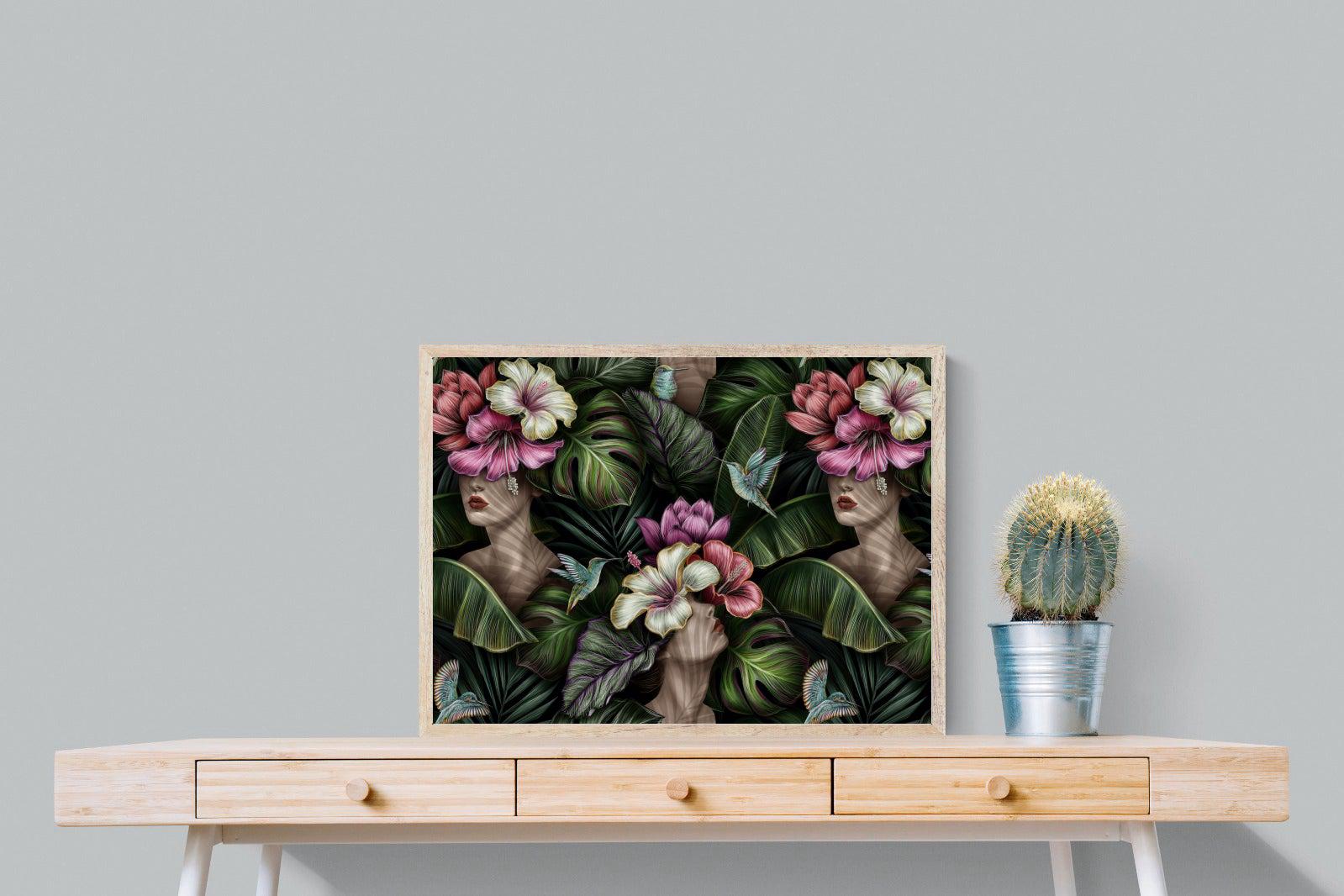 Miss Bloom-Wall_Art-80 x 60cm-Mounted Canvas-Wood-Pixalot