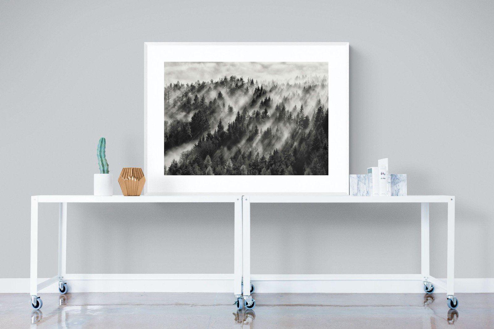 Misty Light-Wall_Art-120 x 90cm-Framed Print-White-Pixalot