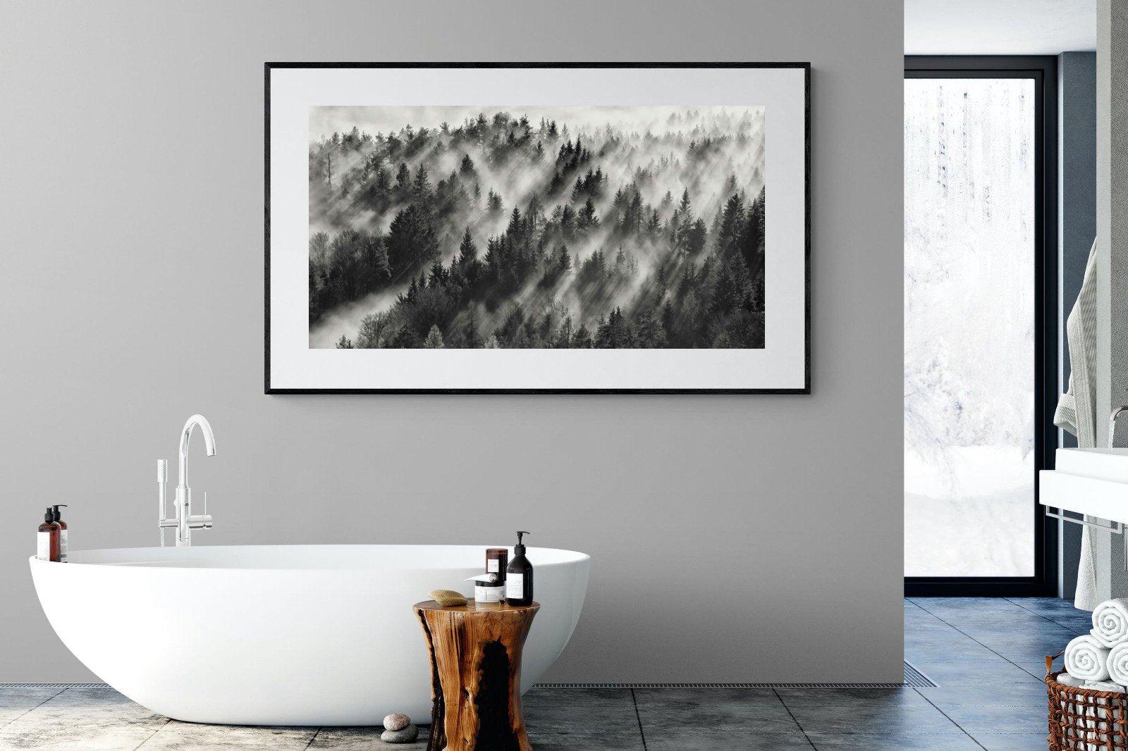 Misty Light-Wall_Art-180 x 110cm-Framed Print-Black-Pixalot