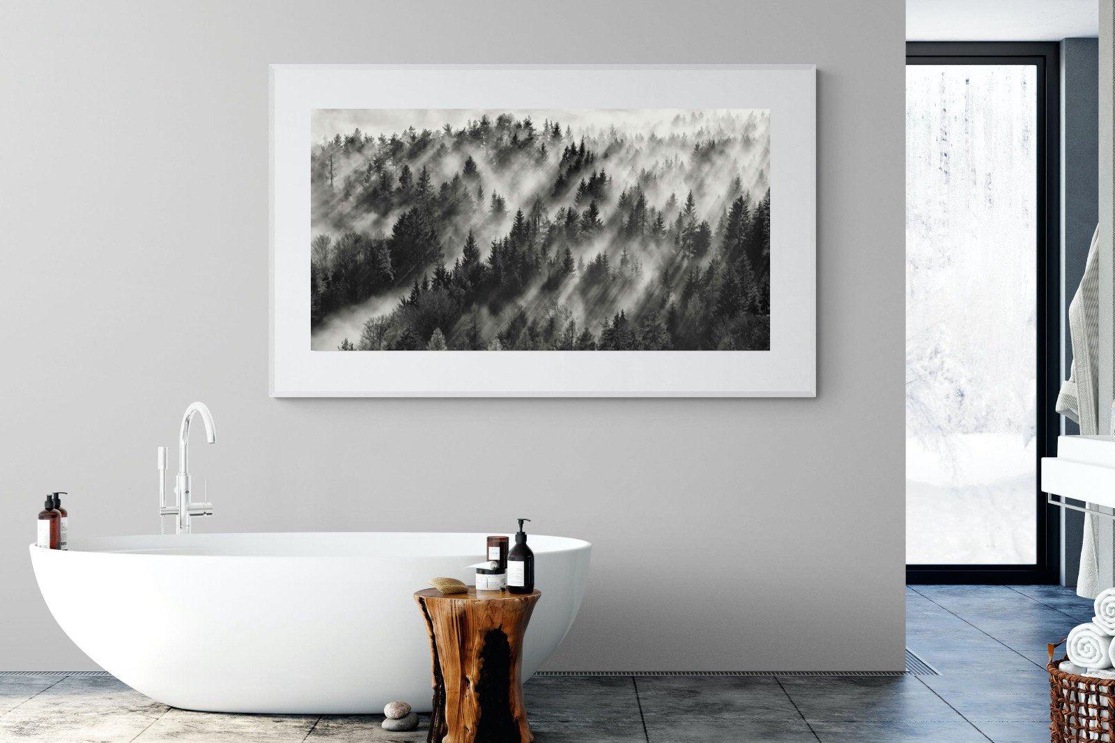 Misty Light-Wall_Art-180 x 110cm-Framed Print-White-Pixalot