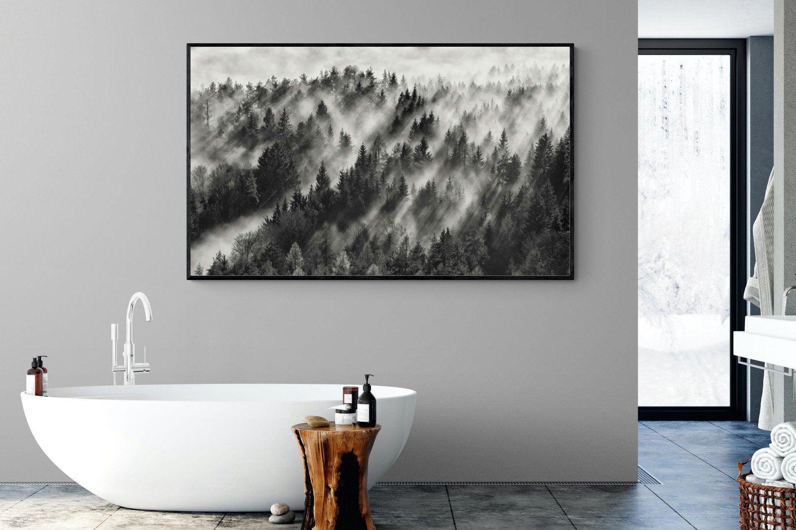 Misty Light-Wall_Art-180 x 110cm-Mounted Canvas-Black-Pixalot